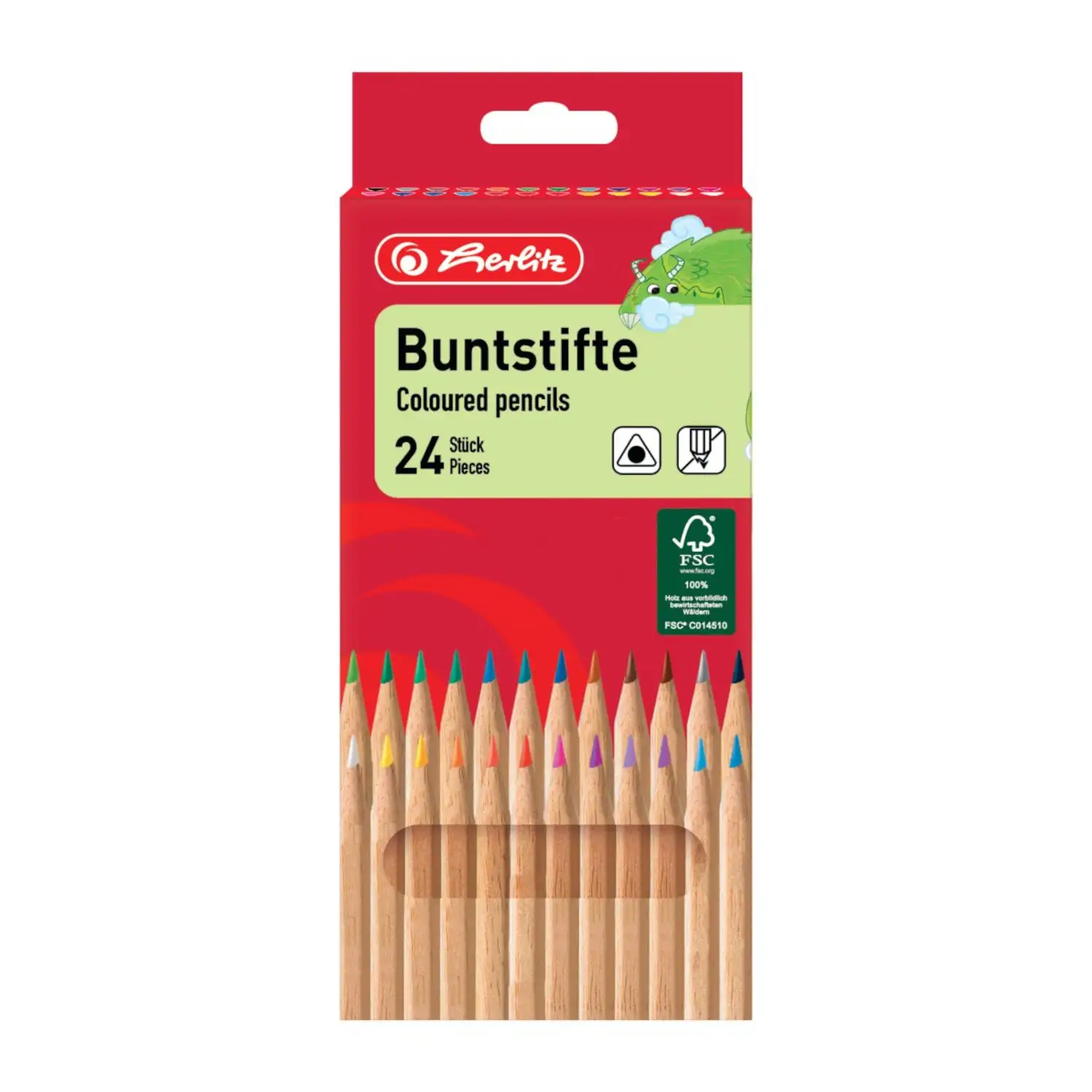 Spalvoti pieštukai HERLITZ, 24 vnt, BS26