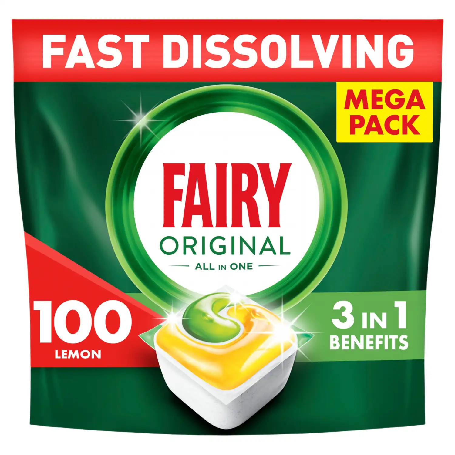 Trauku mazg.kapsulas Fairy Ain1 Lemon 100gab.