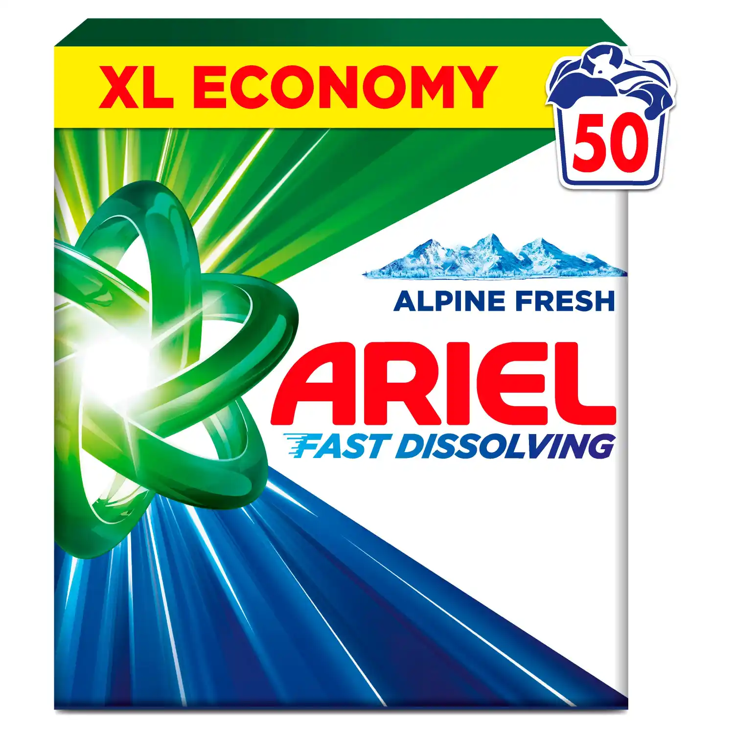 Pesupulber Ariel Mountain Spring 50pk 2,75kg