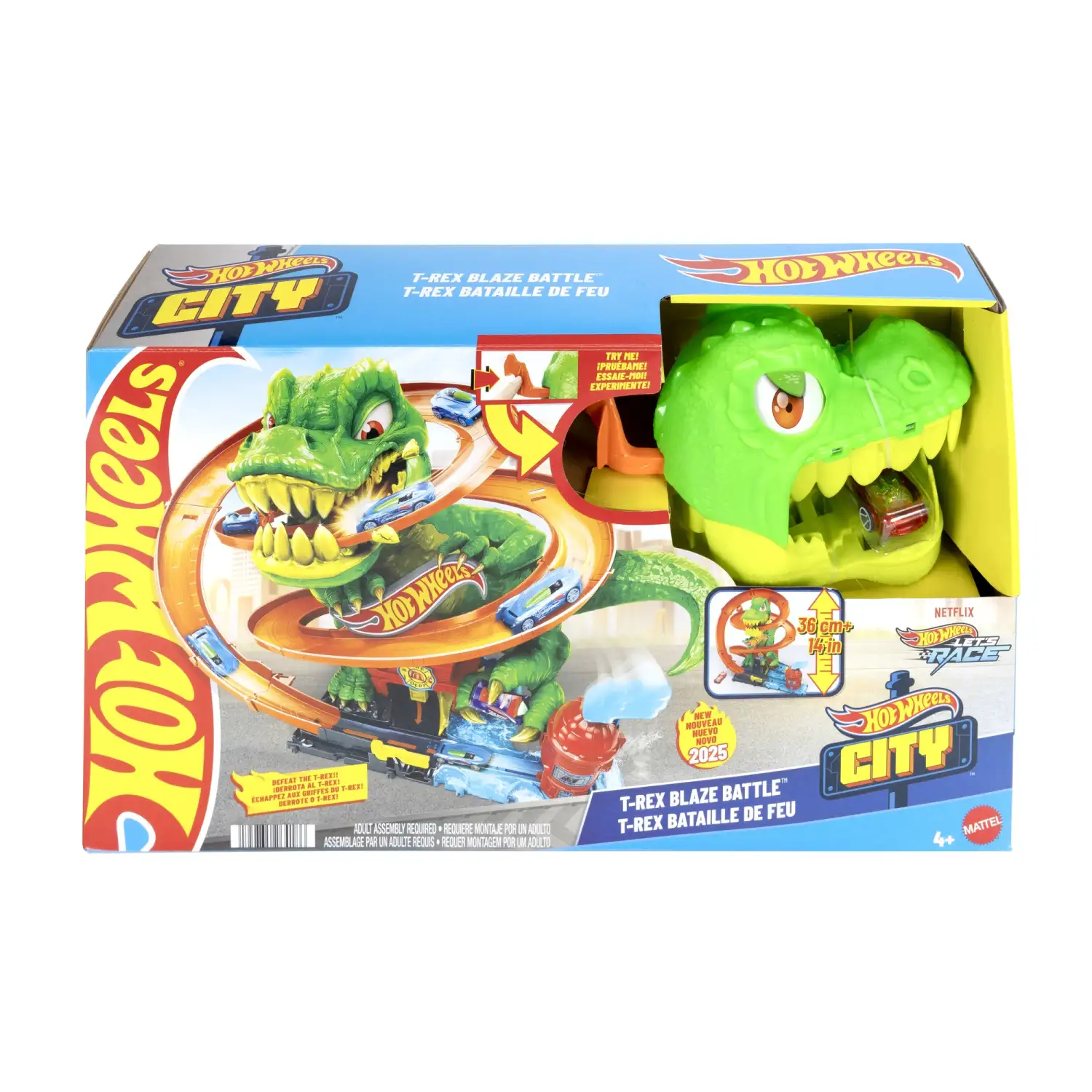 Rink. HOT WHEELS CITY T-REX FIRE STAT.