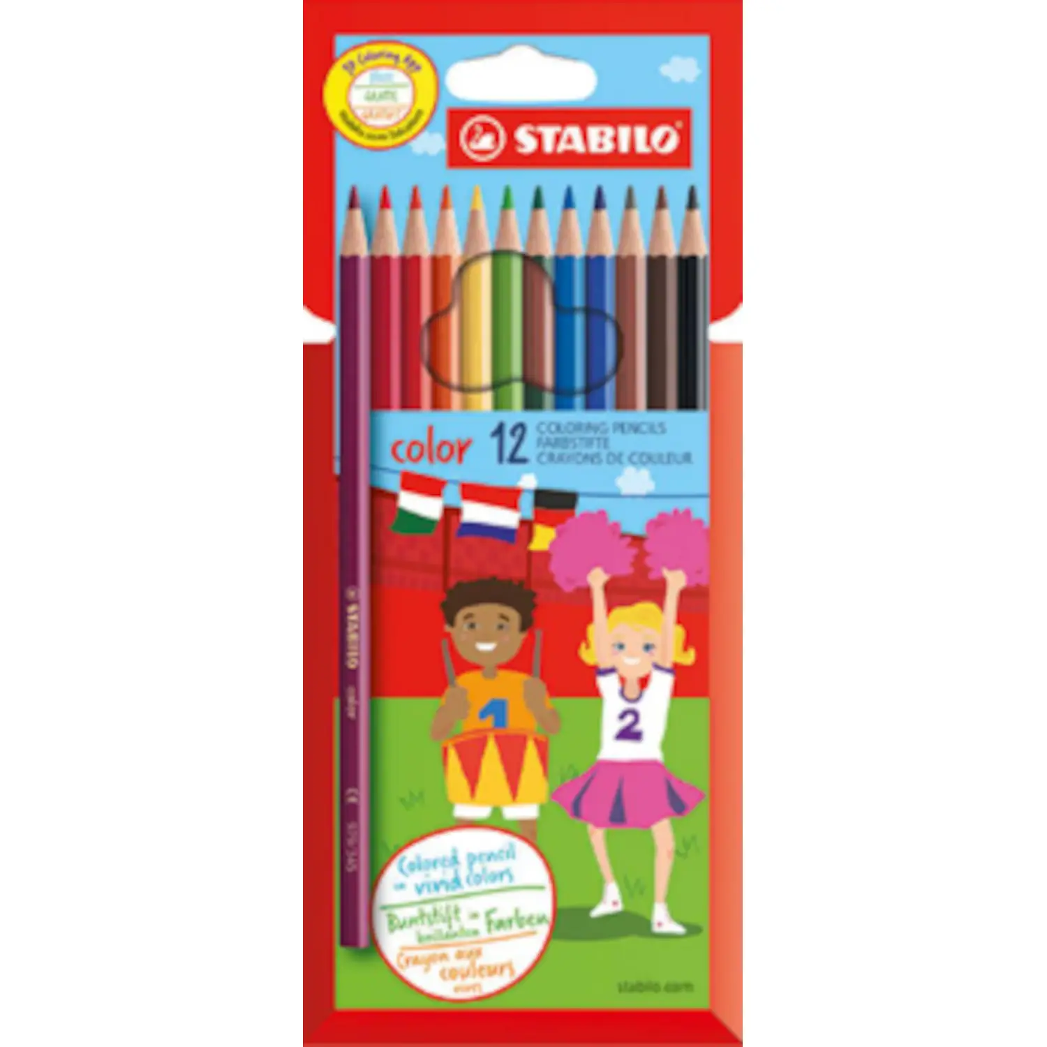 Värvilised pliiatsid Stabilo Color 12 värvi