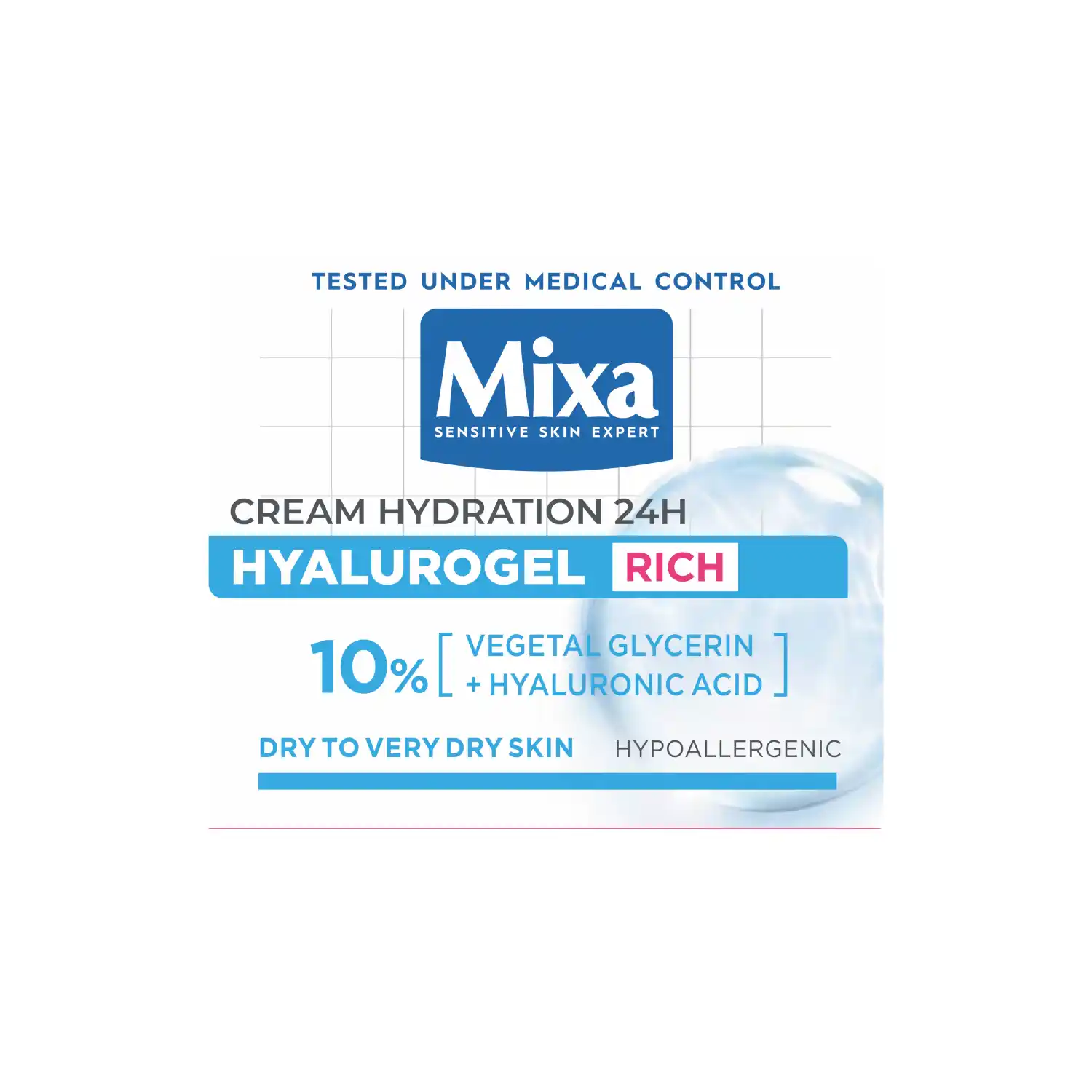 Maitinantis kremas MIXA HYALUROGEL, 50 ml