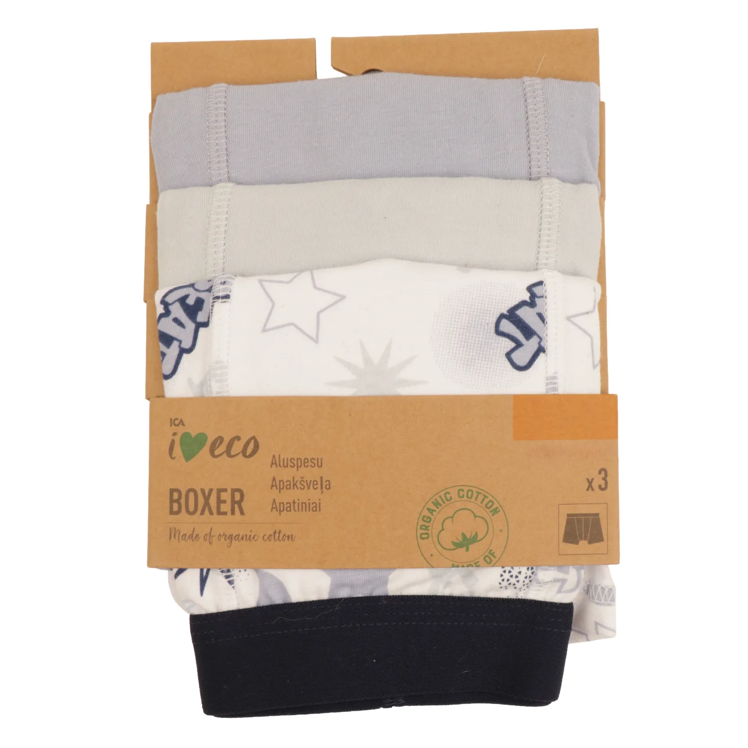 Poiste aluspesu I Love Eco 3p 110/116