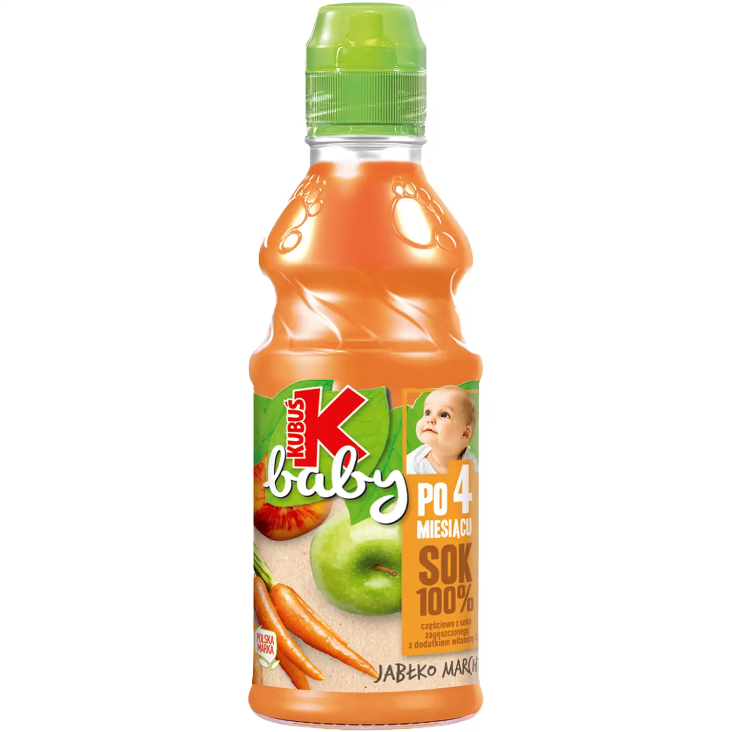 Mahl õun-porgand Kubuš Baby 100% 4+ kuud 0,3l