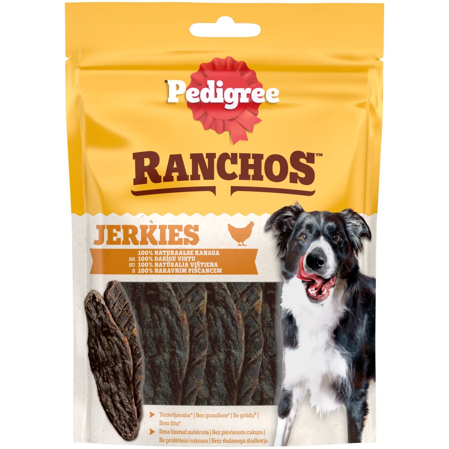 Šunų skanėstai RANCHOS JERKIES su višt., 70 g