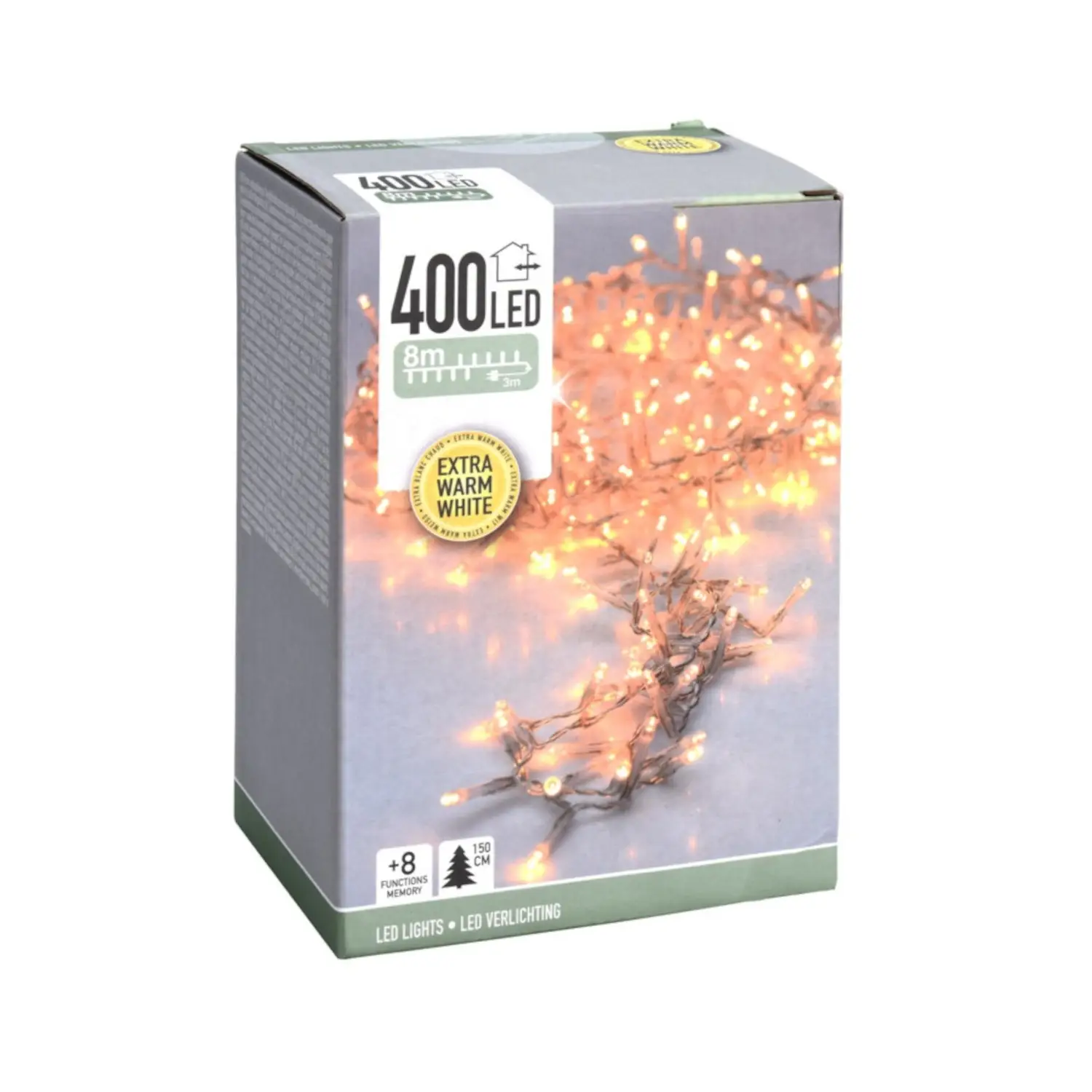 Led girlianda, 400 LED, šilta balta, CH26