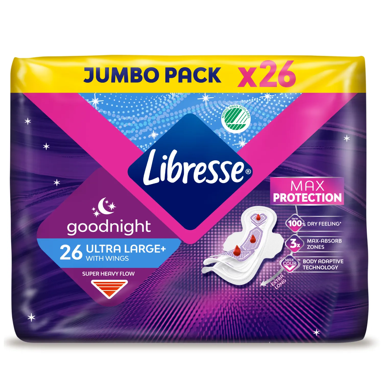 Hügieenisidemed Libresse Ultra Night 26tk