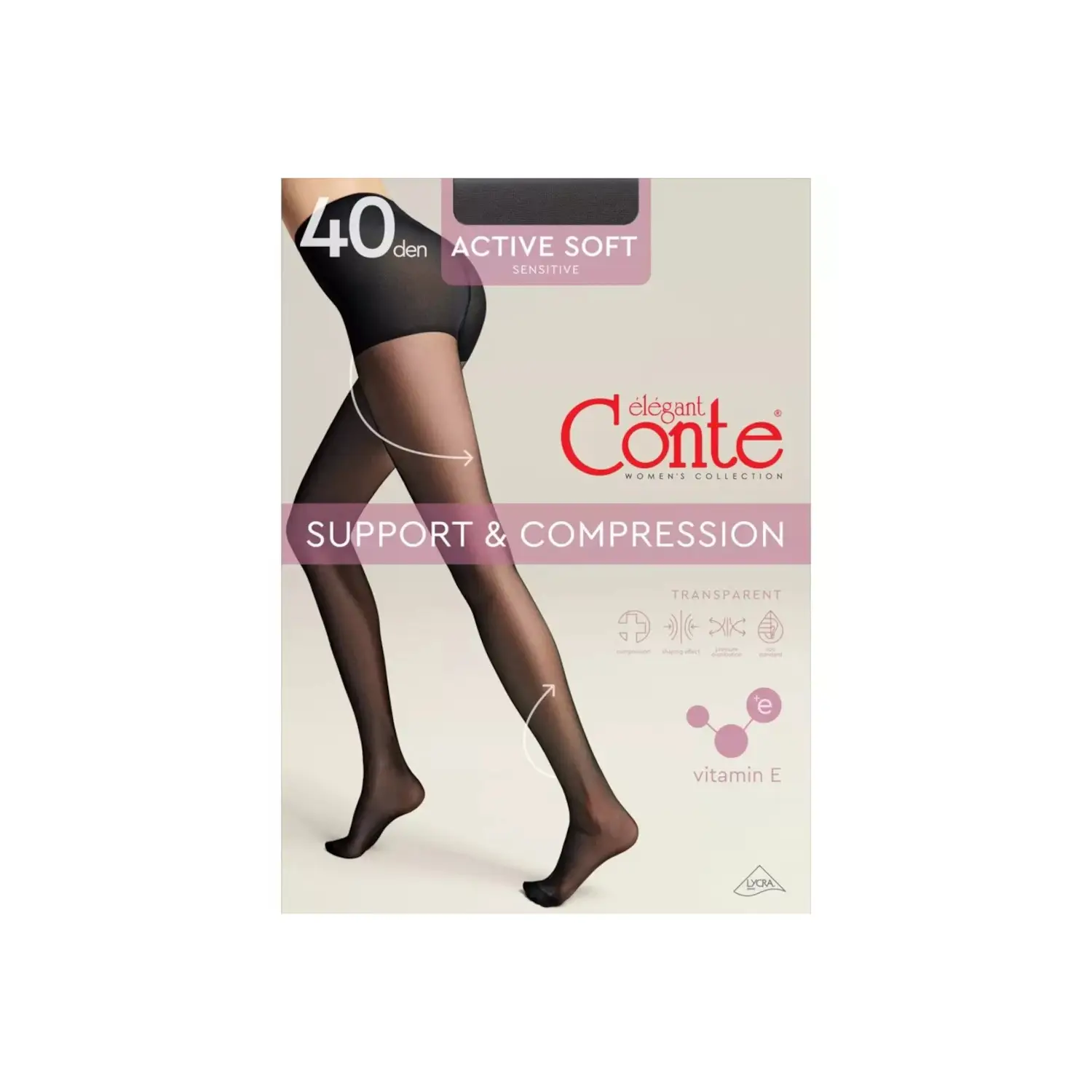 Zeķubikses Cnt Active Soft40 Mocca3 40d