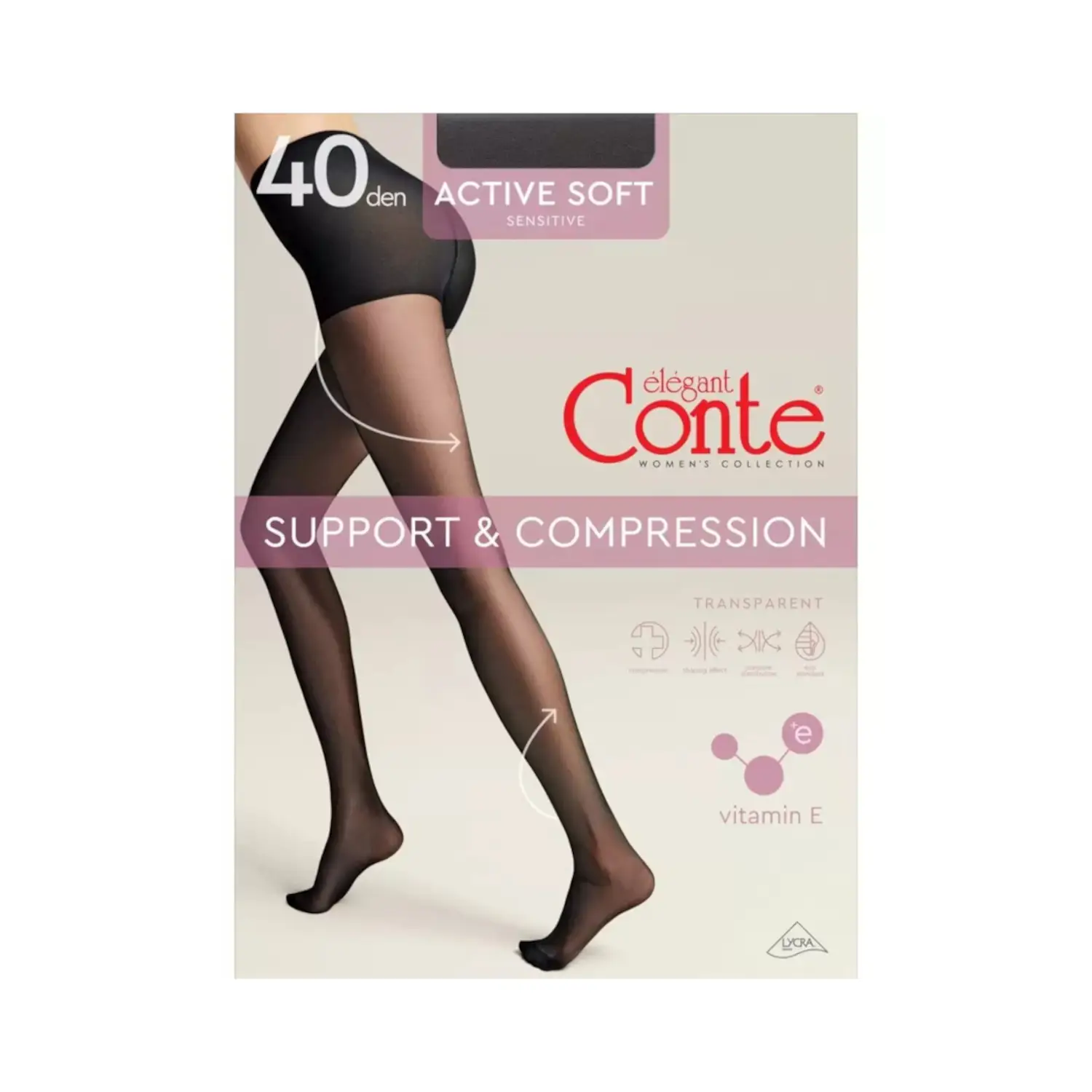 Zeķubikses Cnt Active Soft40 Mocca2 40d