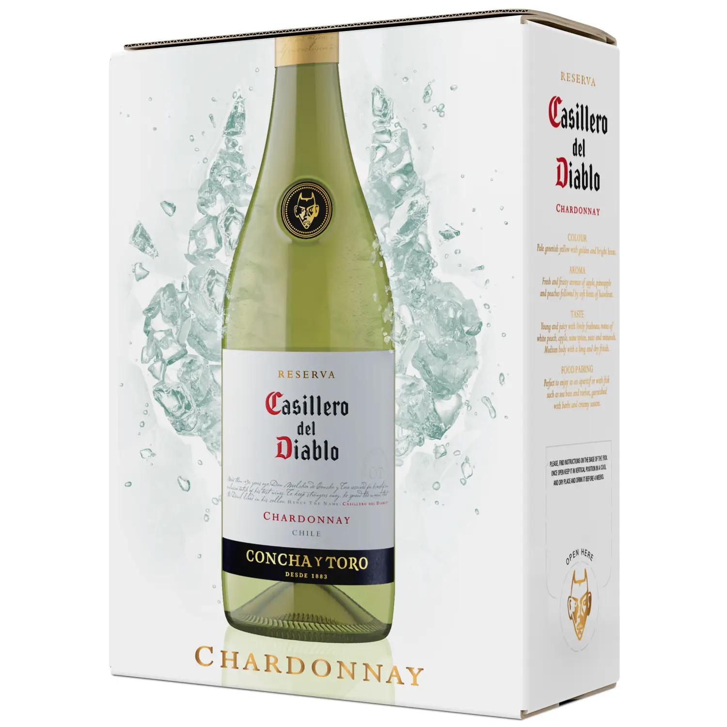 Balt. s. vynas CASILLERO CHARD., 12,5 %, 3 l
