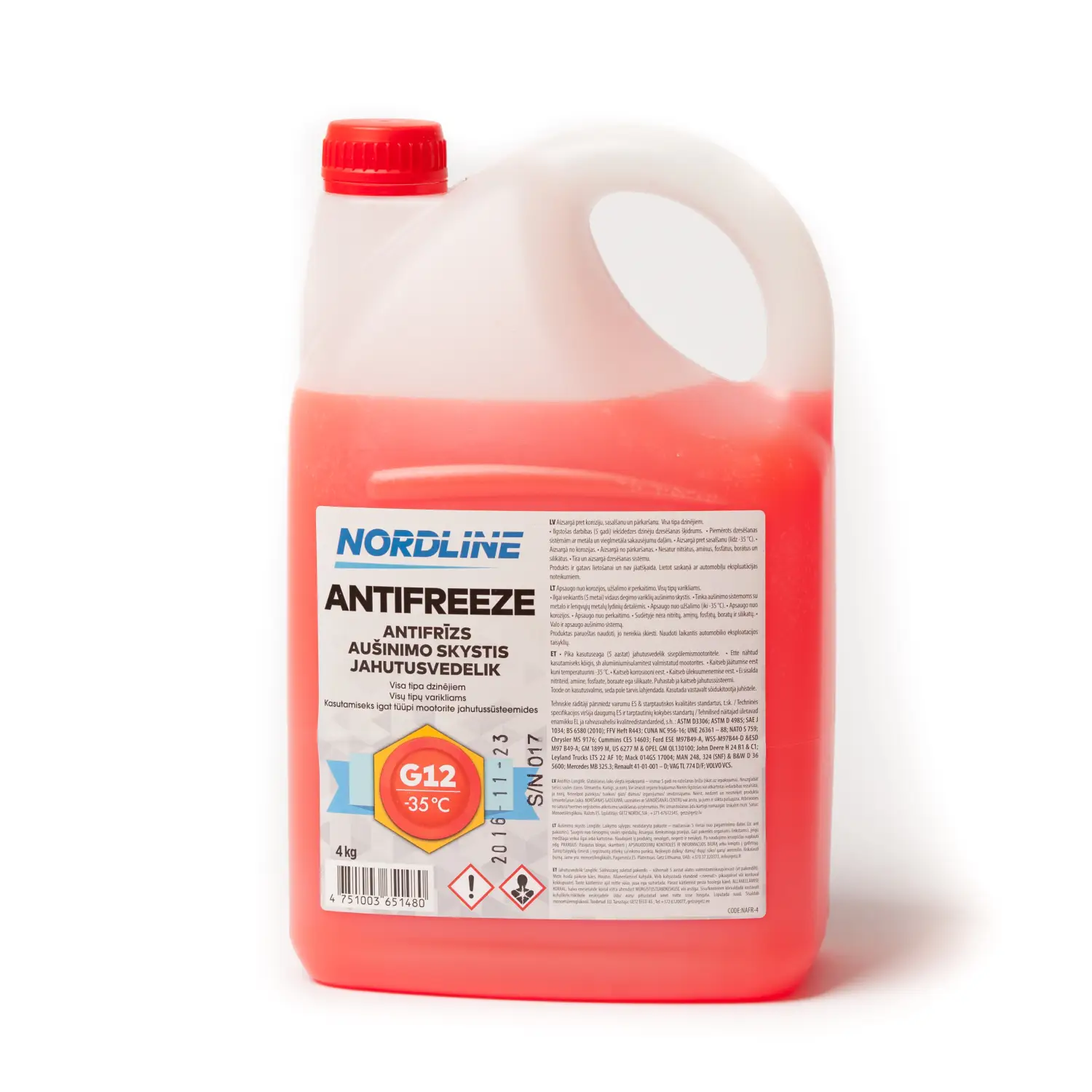 Jahutusve. 4kg Longlife -35 °C G12 3.73L