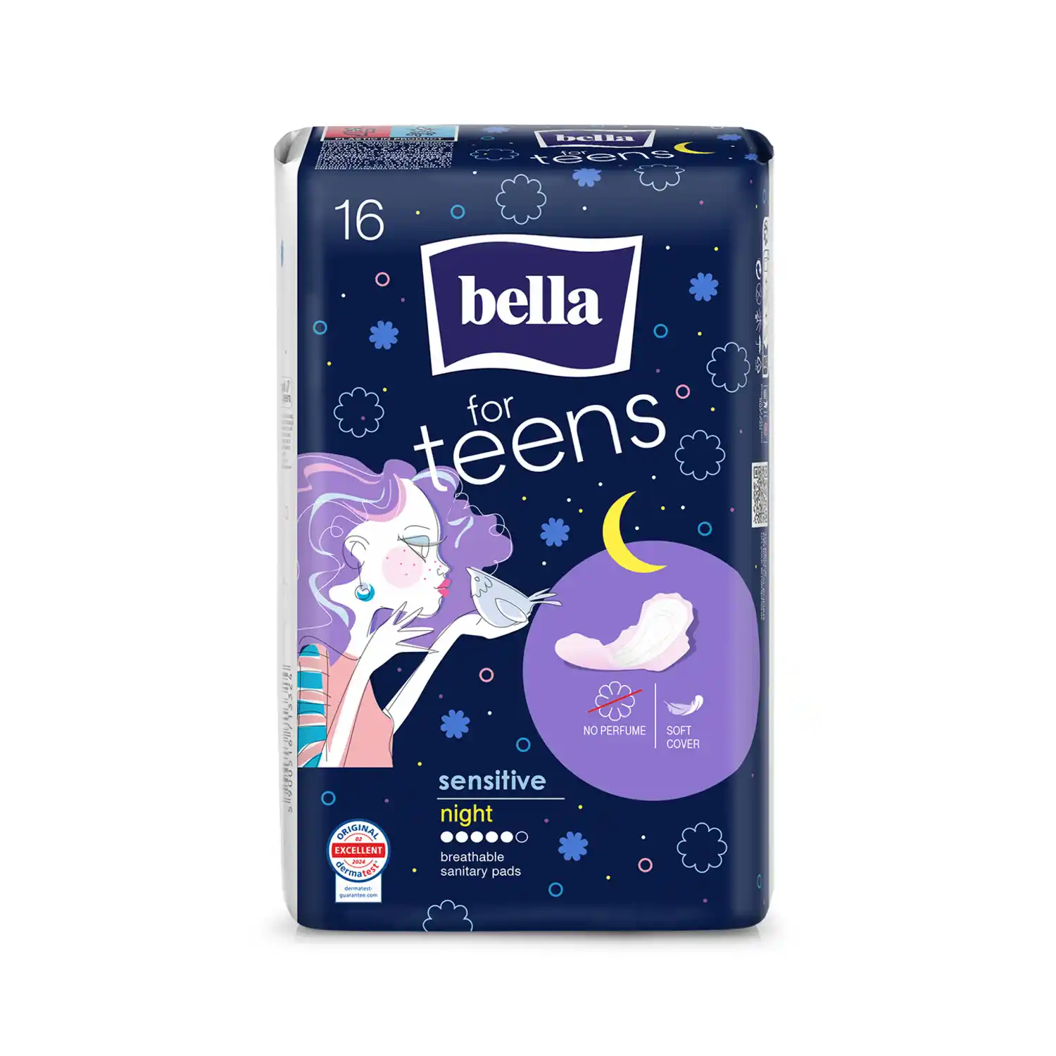 Hügieenisid. Bella Teens Sensitive Night 16tk