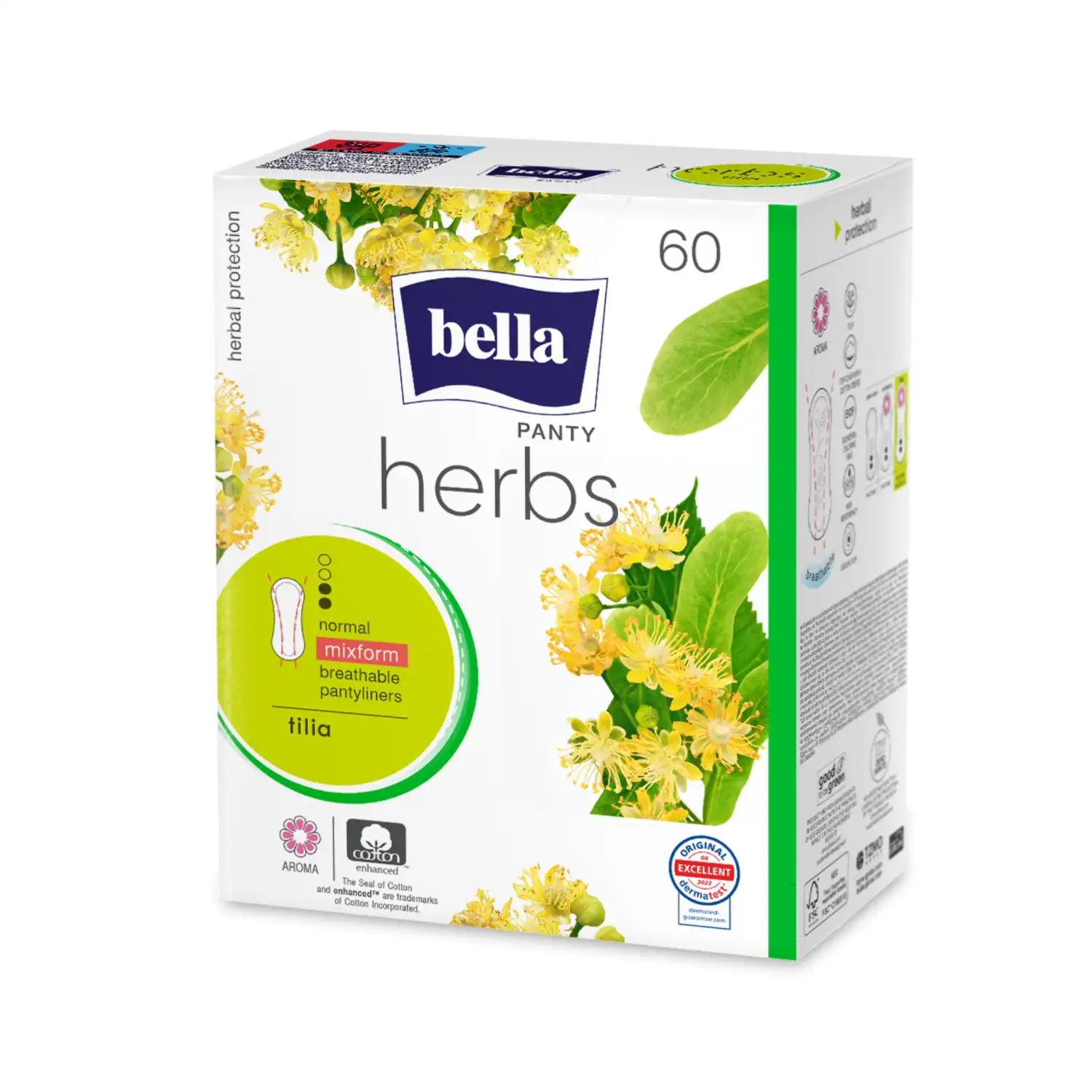 Kasd. įklotai BELLA PANTY HERBS TILIA, 60 vnt