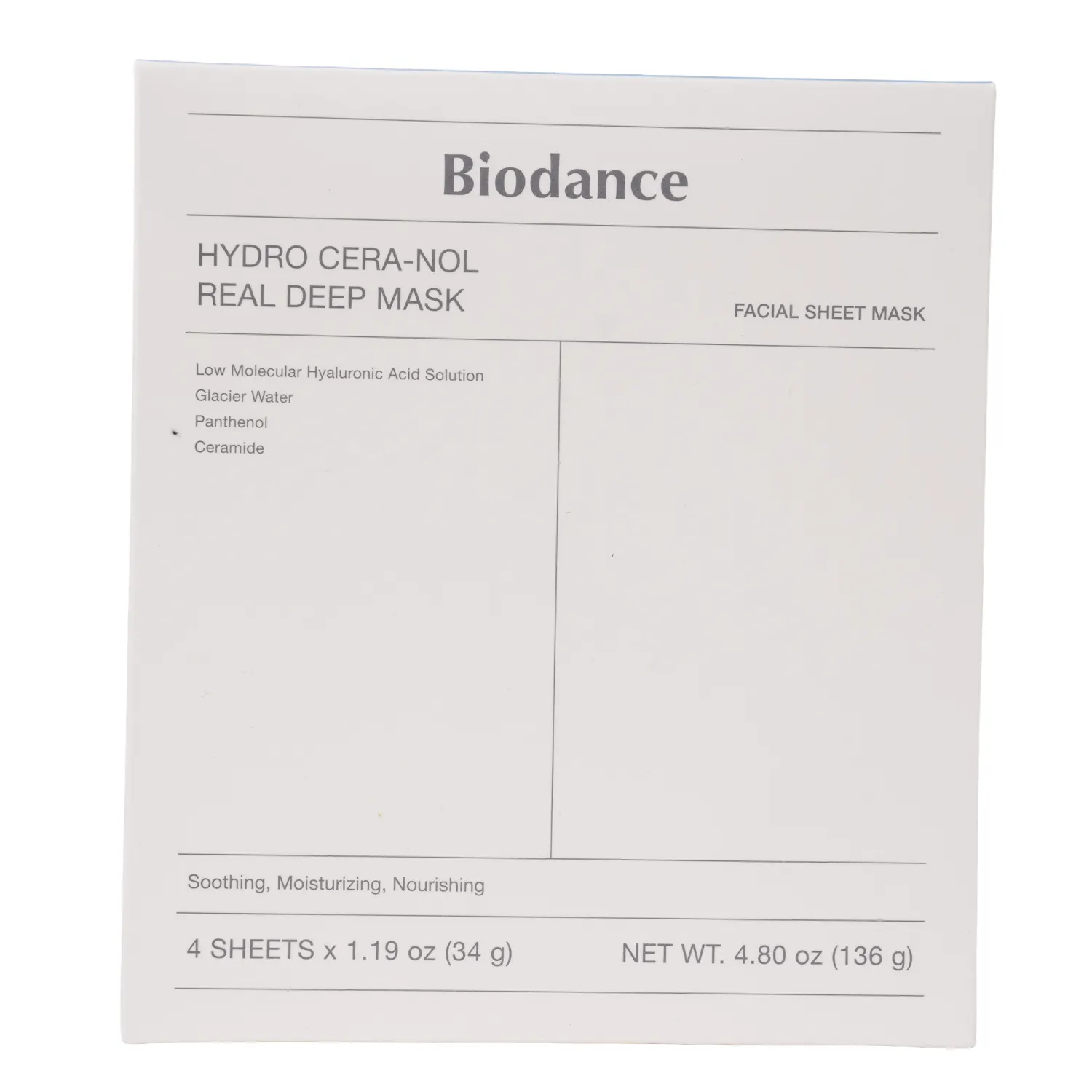Veido kaukė BIODANCE HYDRO CERA NOL REAL DEEP