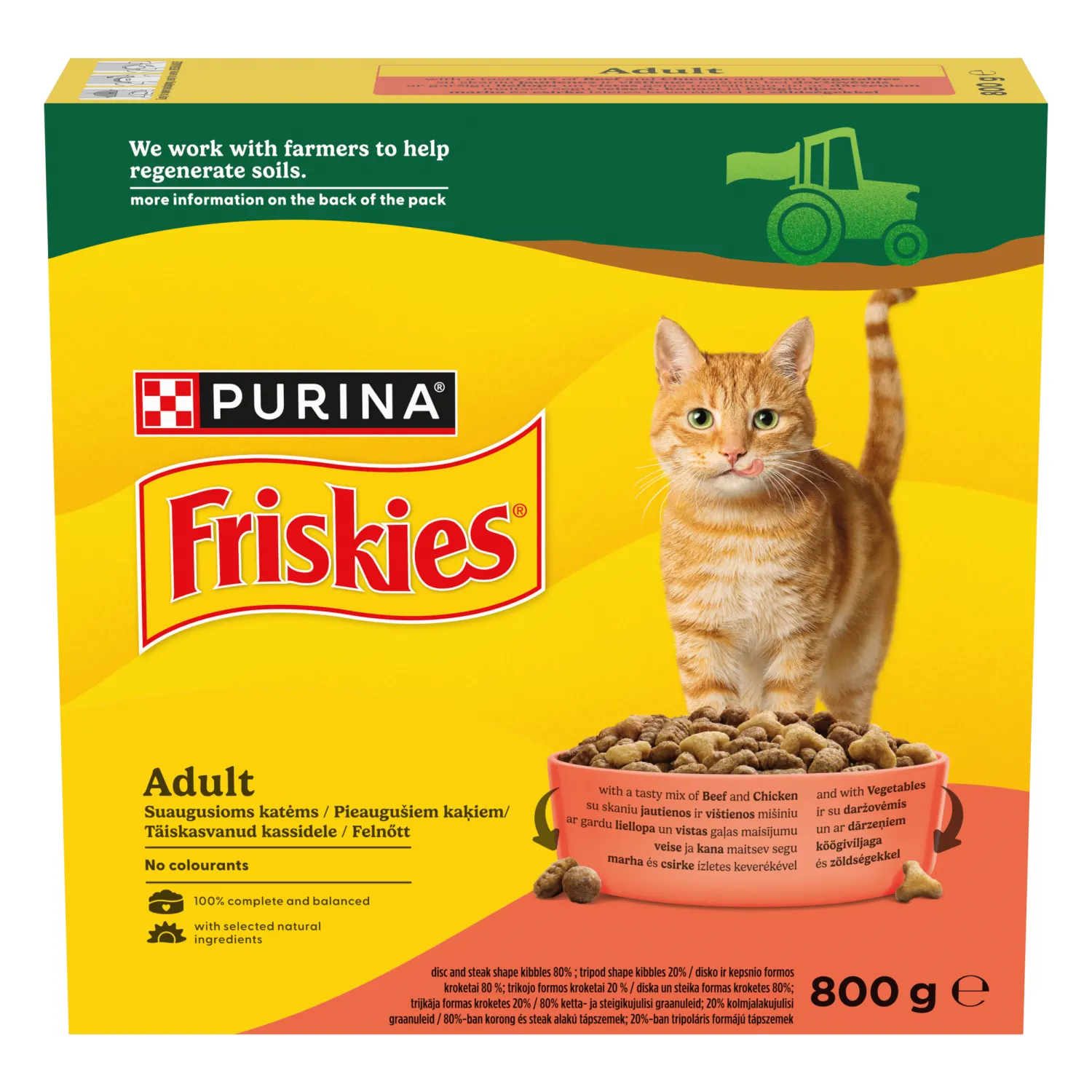 Kassitoit veiseliha,kana,k.vilj. Friskie 800g