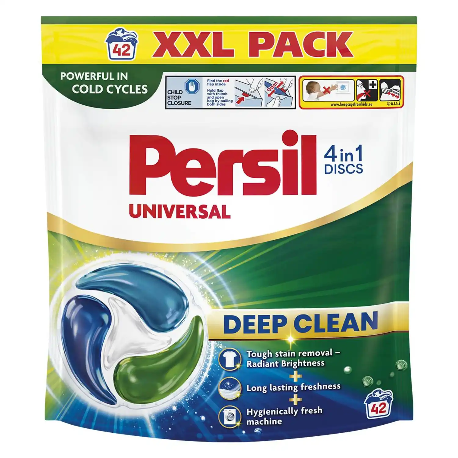 Skalbimo kaps. PERSIL DISCS UNIVERSAL, 42 sk.