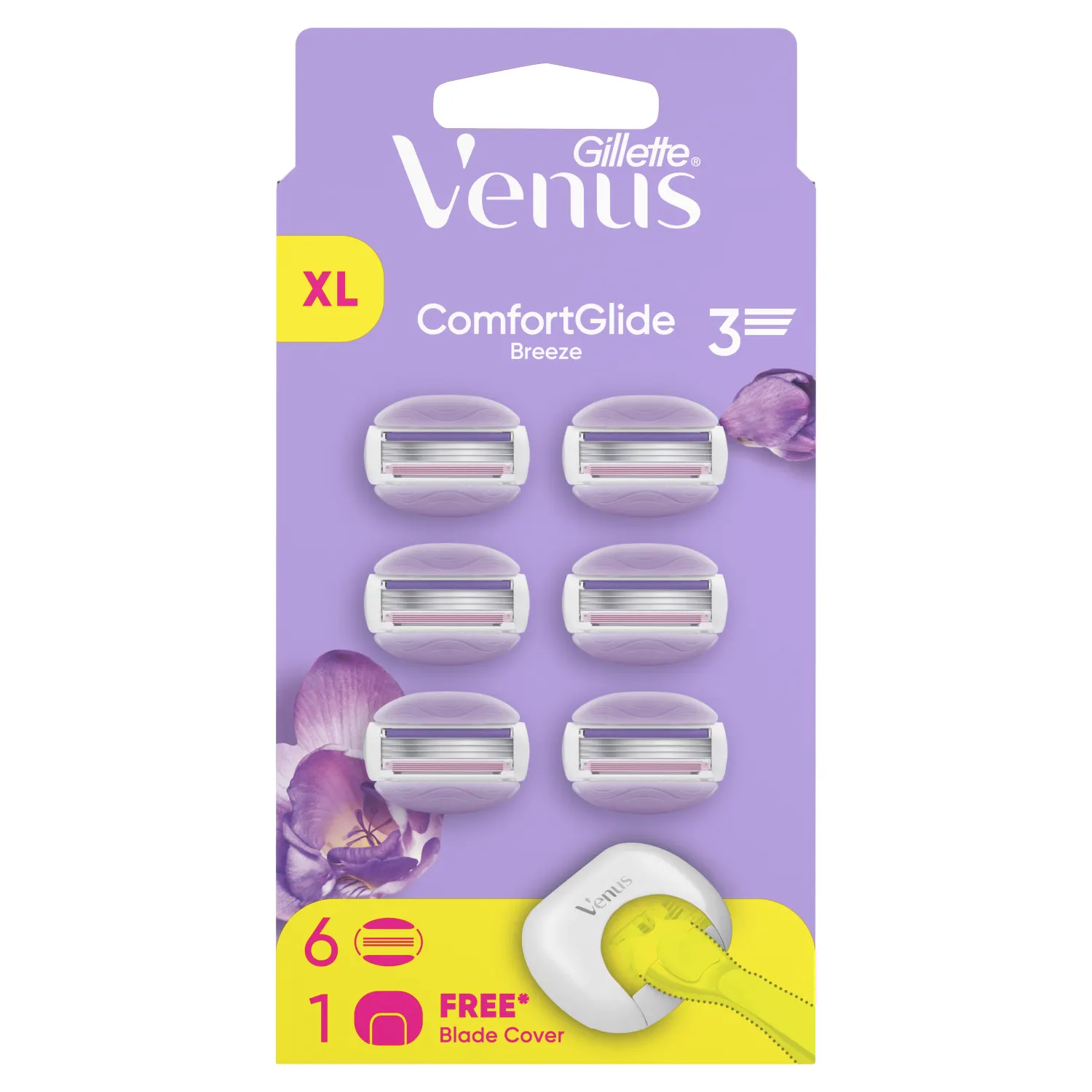 Skūšanās kasetes Venus Breeze + vāciņš 6gab.
