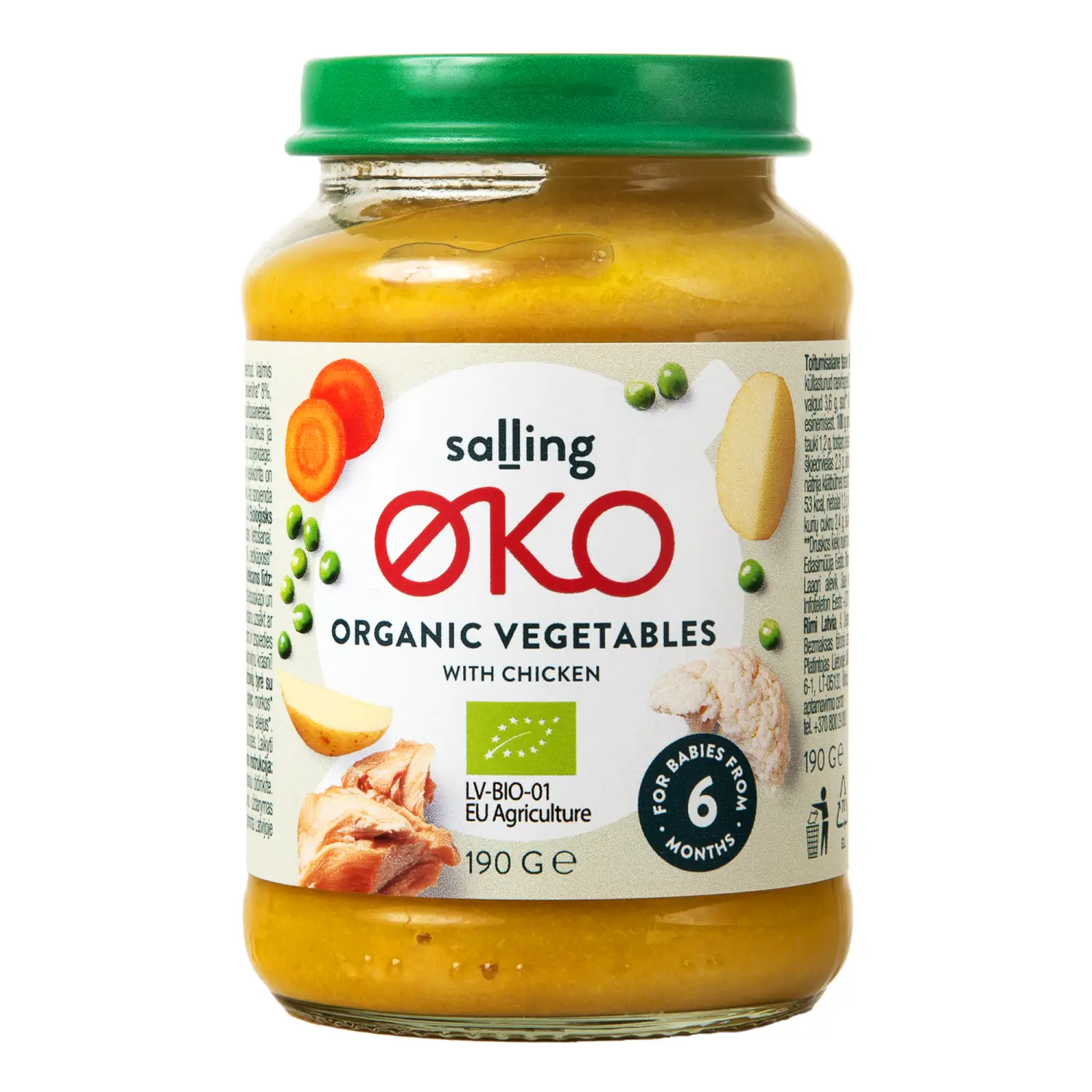 Ekol. darž. tyrelė SALLING OKO su višt., 190g