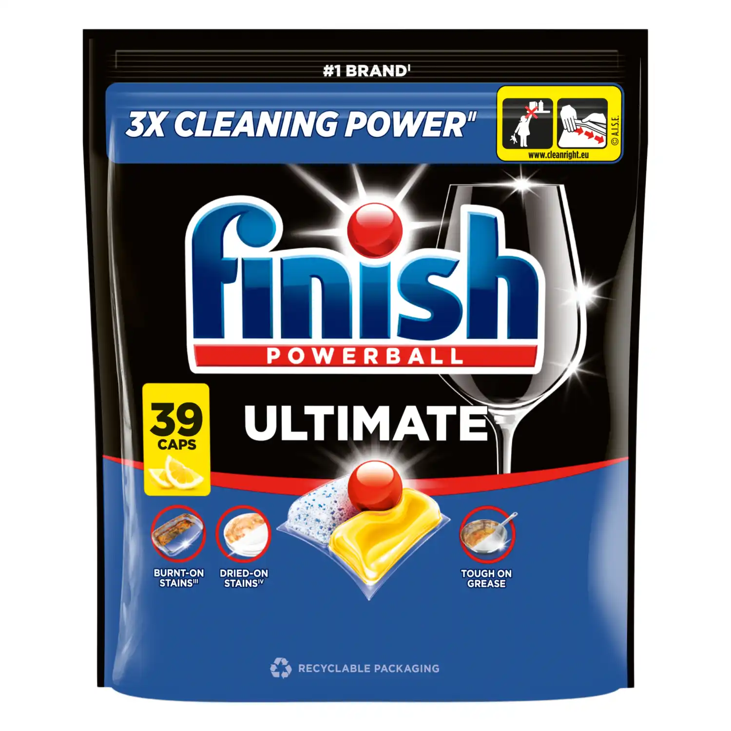 Tabl. indapl. FINISH ULTIMATE LEMON, 39 vnt