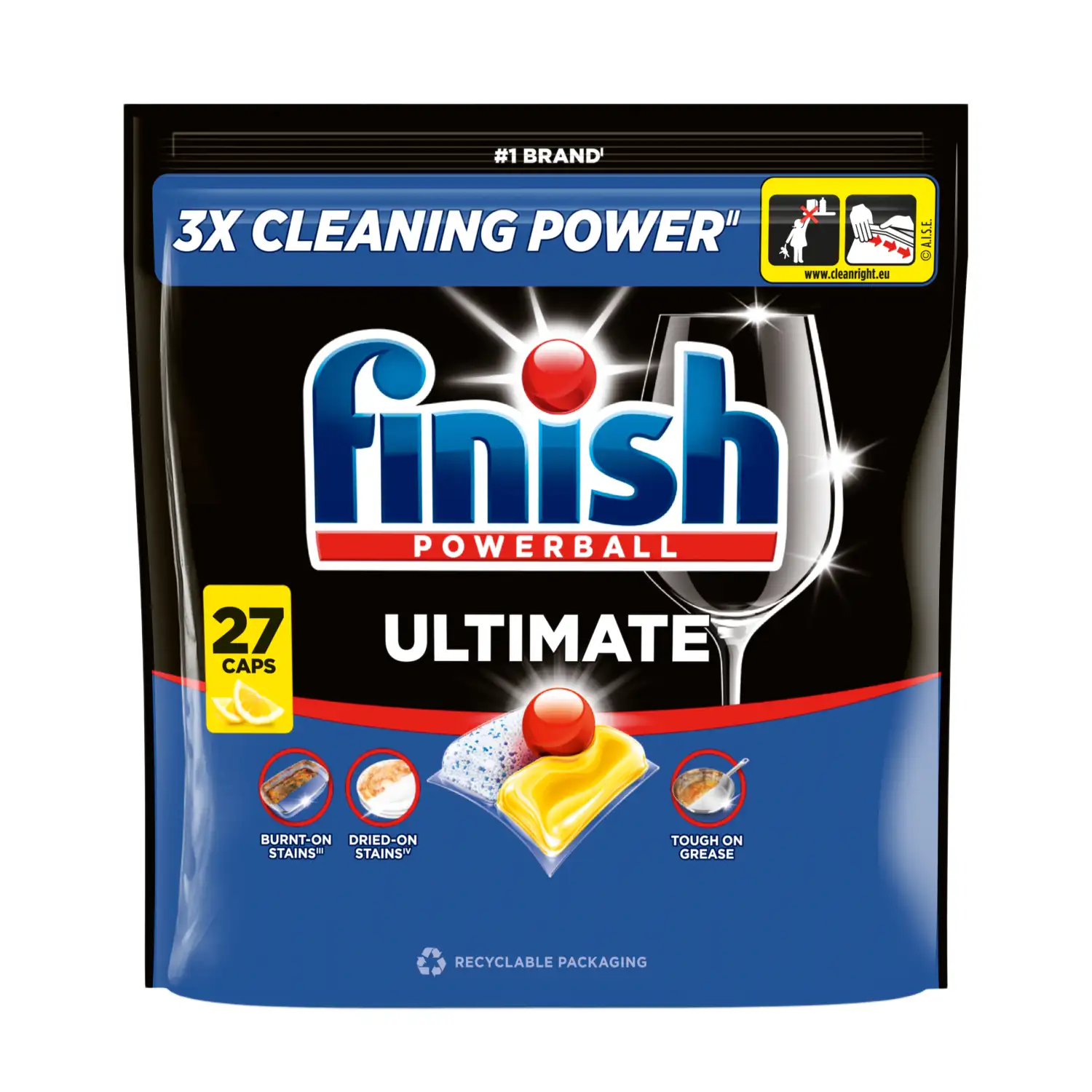 Tabl. indapl. FINISH ULTIMATE LEMON, 27 vnt