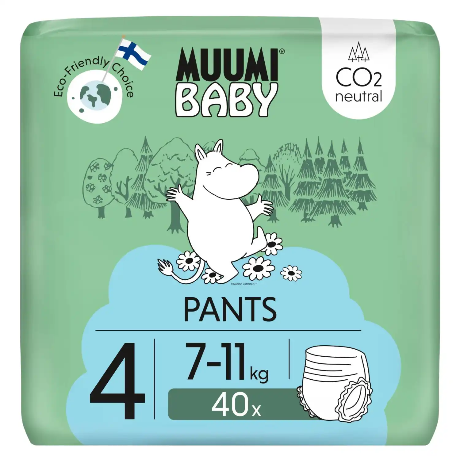 Püksmähkmed Muumi Baby Nr4 7-11kg 40tk