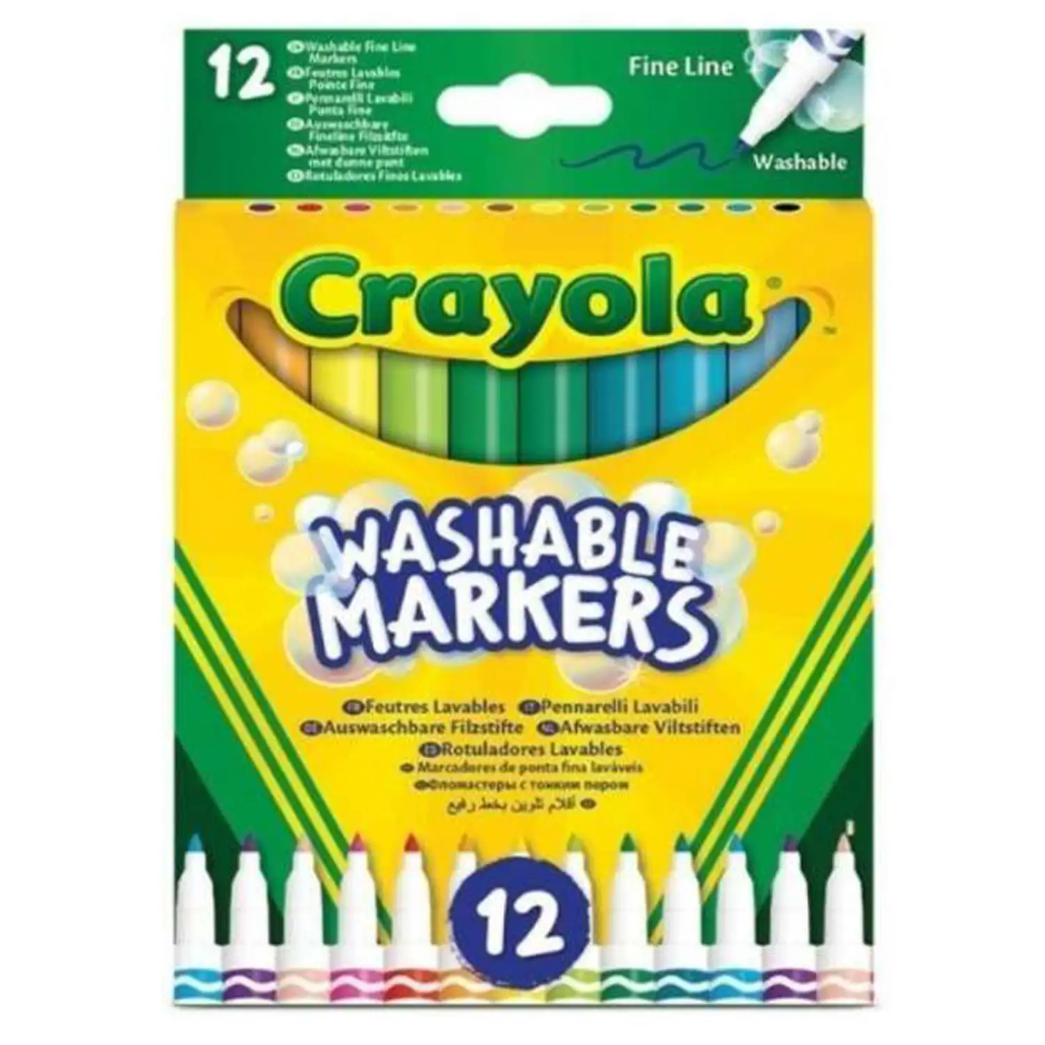 Nom. marķieri ar tievu g. Crayola 12 gab