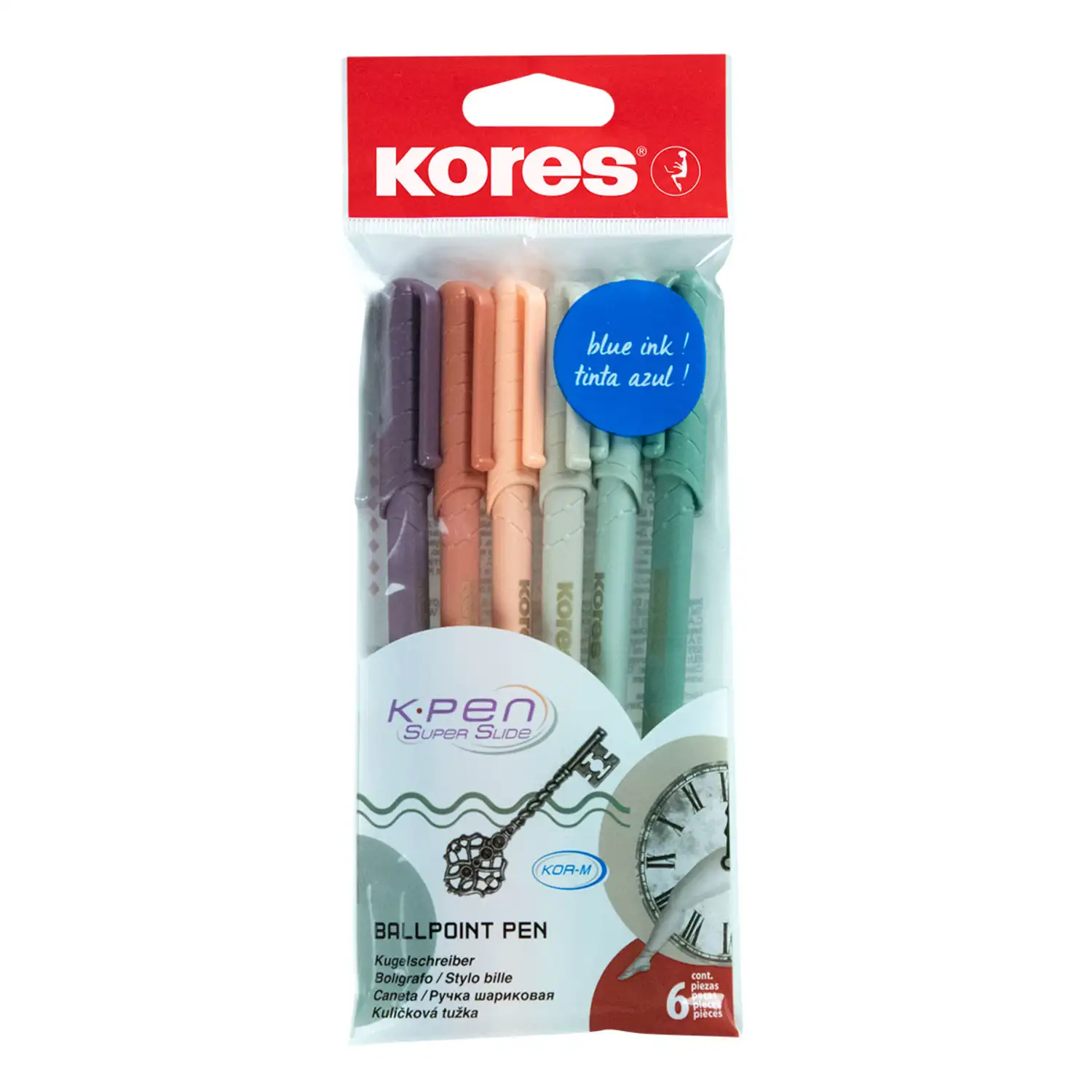 Pastapliiats sinine Kores Kor-M 6tk
