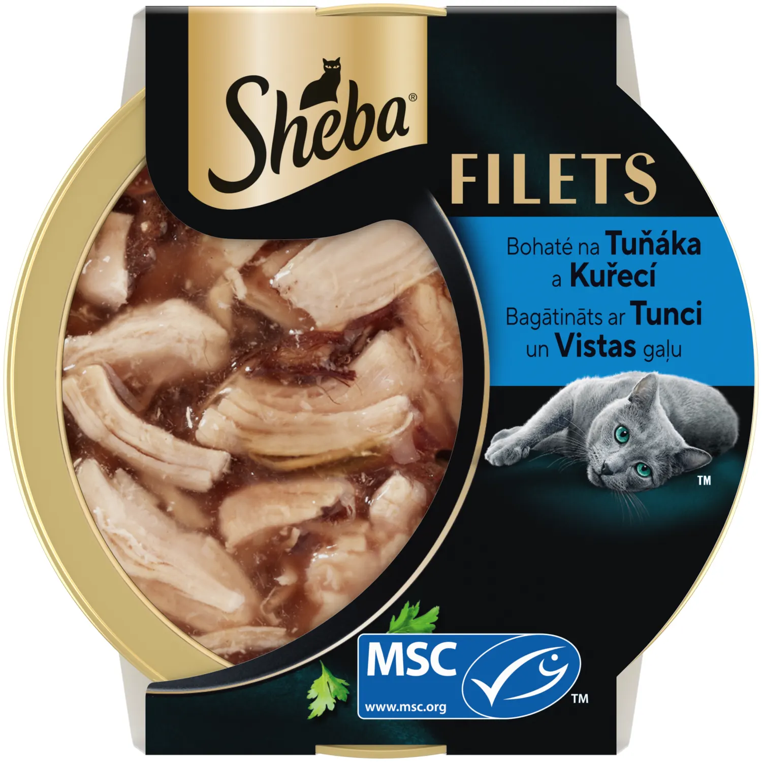 Kons. kaķiem Sheba Filets ar vistu, tunci 60g
