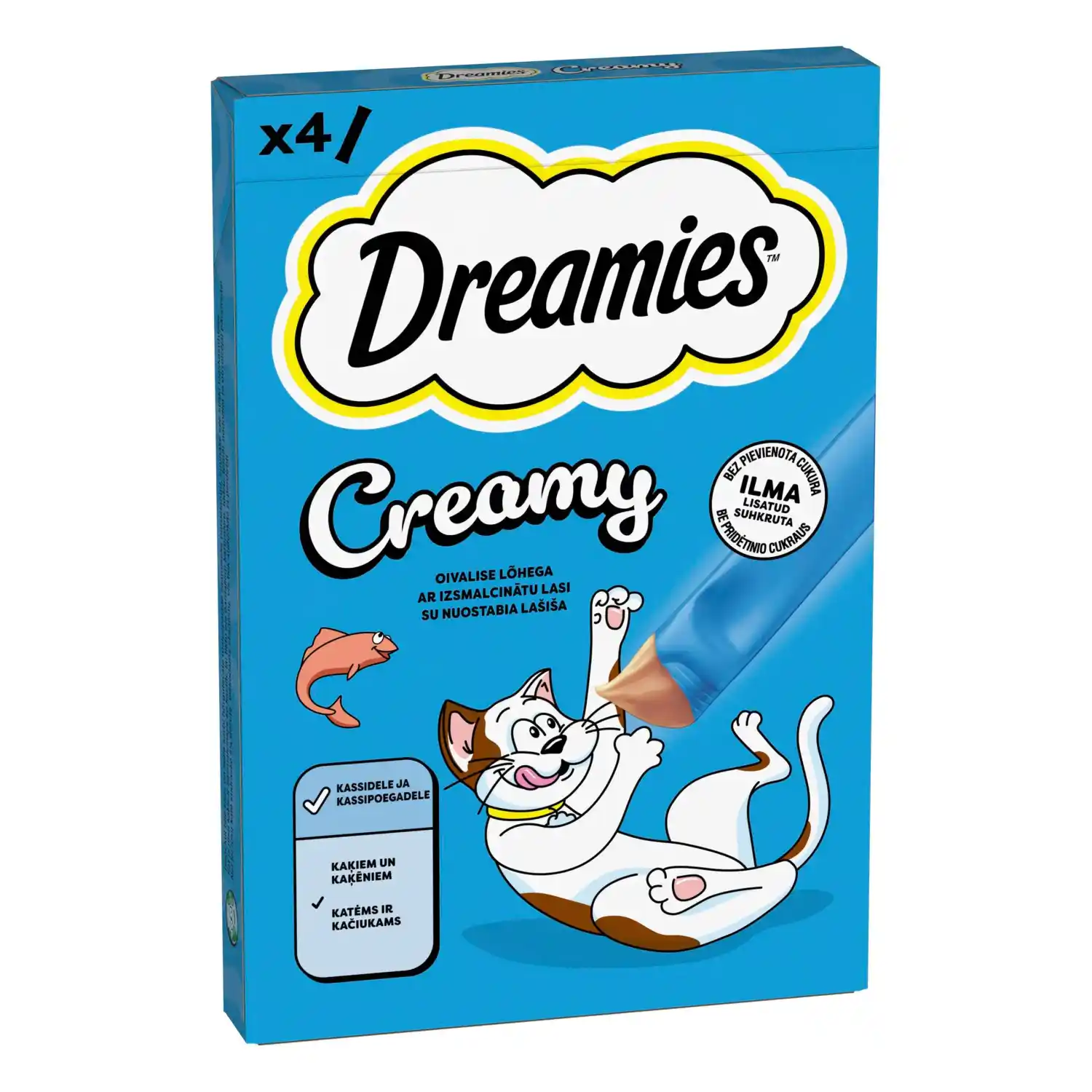 Kassimaiused Dreamies Creamy lõhe 4x10g