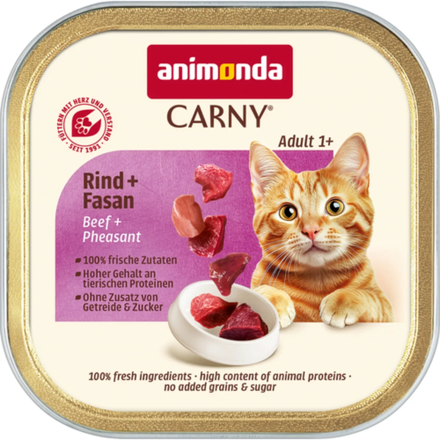 Kačių ėdalas ANIMONDA CARNY su jautiena, 85 g