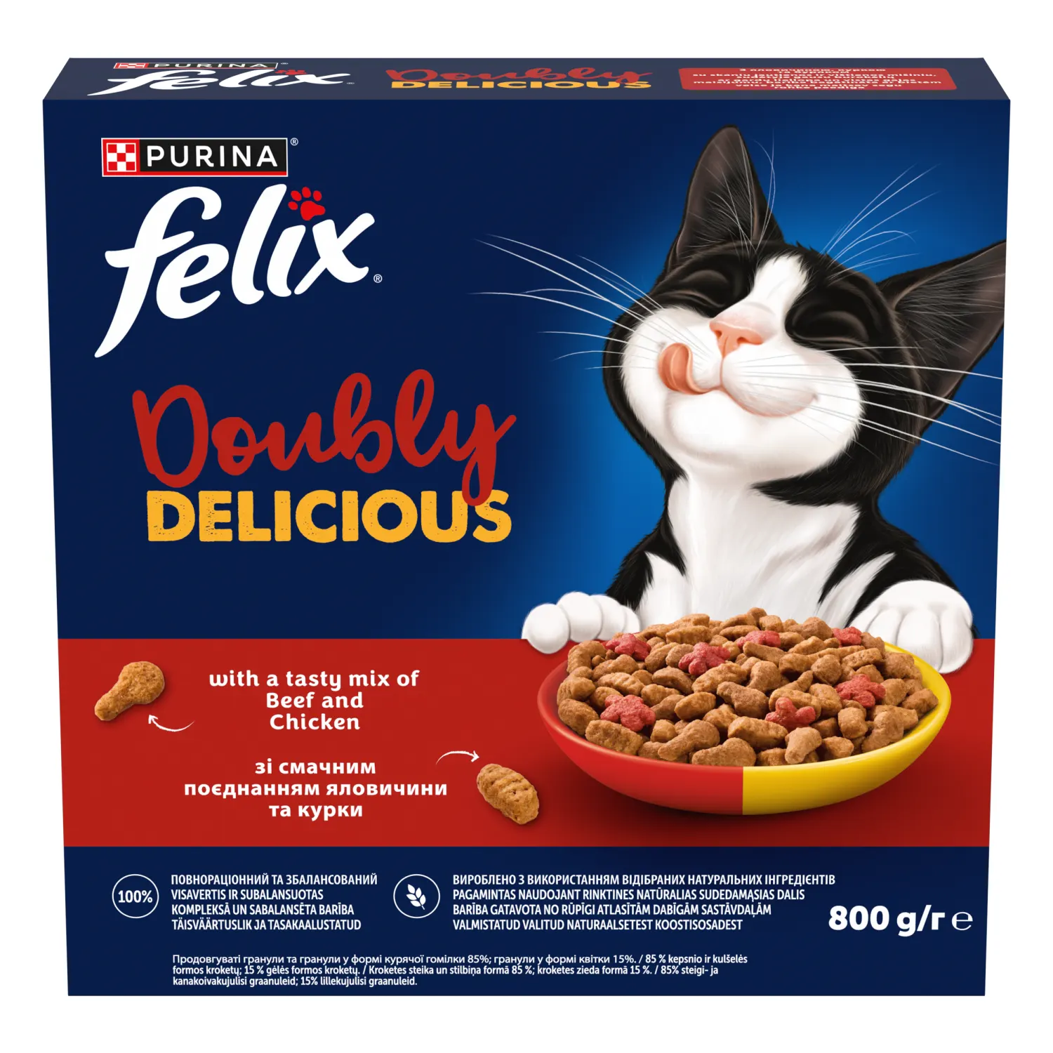 Kassisööt Felix D.Del. veise-kana, peedi 800g