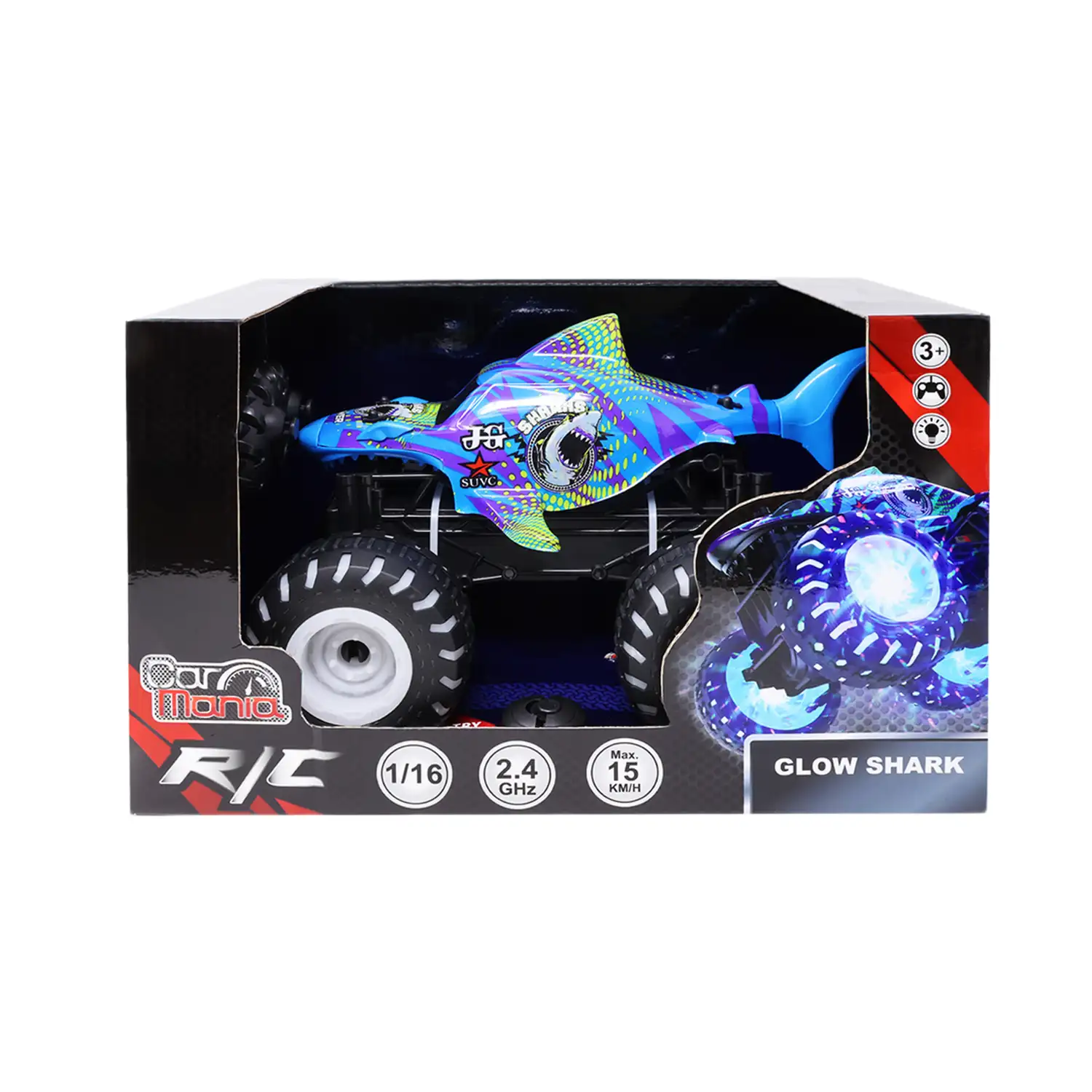 Automobilis RC CAR MANIA GLOW SHARK, AW26
