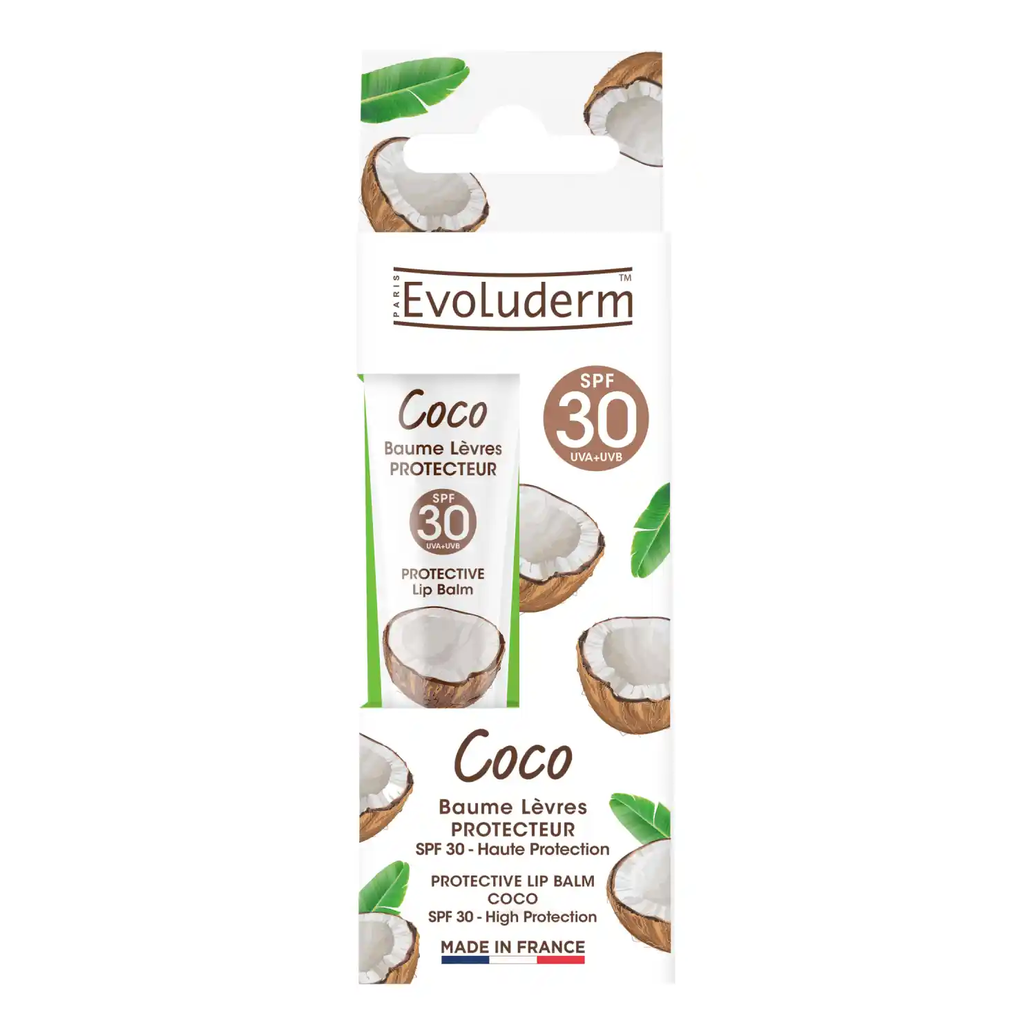 Huulepalsam Evoluderm Coco SPF 30 15ml