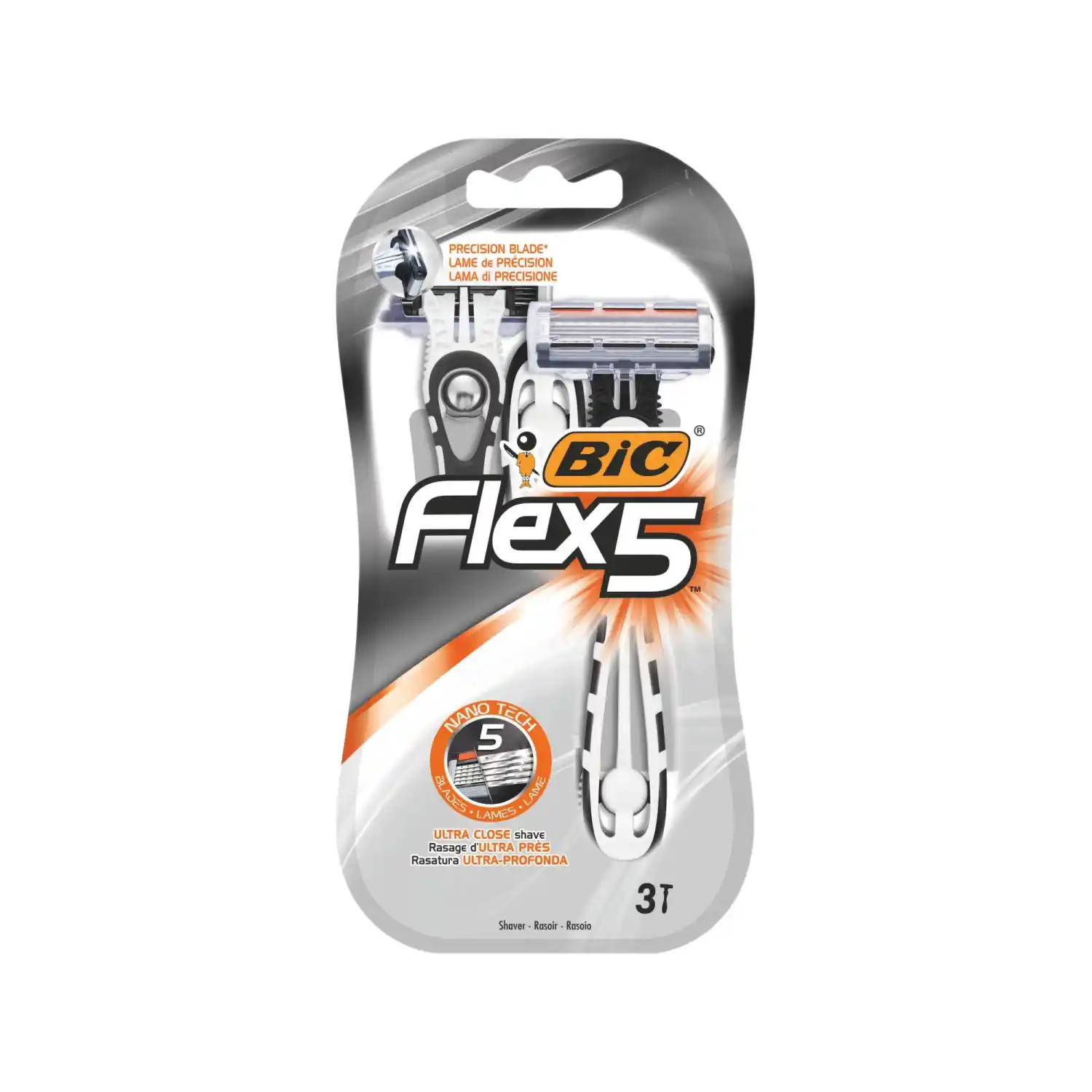 Vienreizliet.skuvek.Bic Flex5 vīriešiem 3gab
