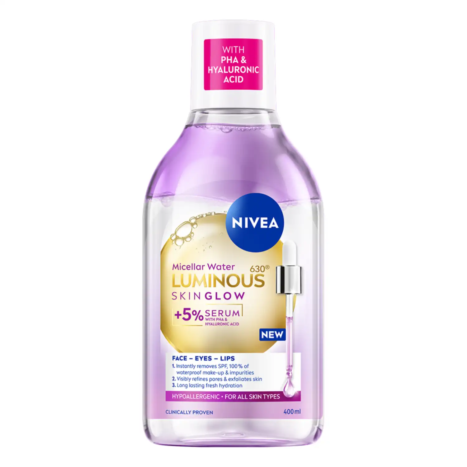 Micel. ūdens Nivea Luminous Skin Glow 400ml