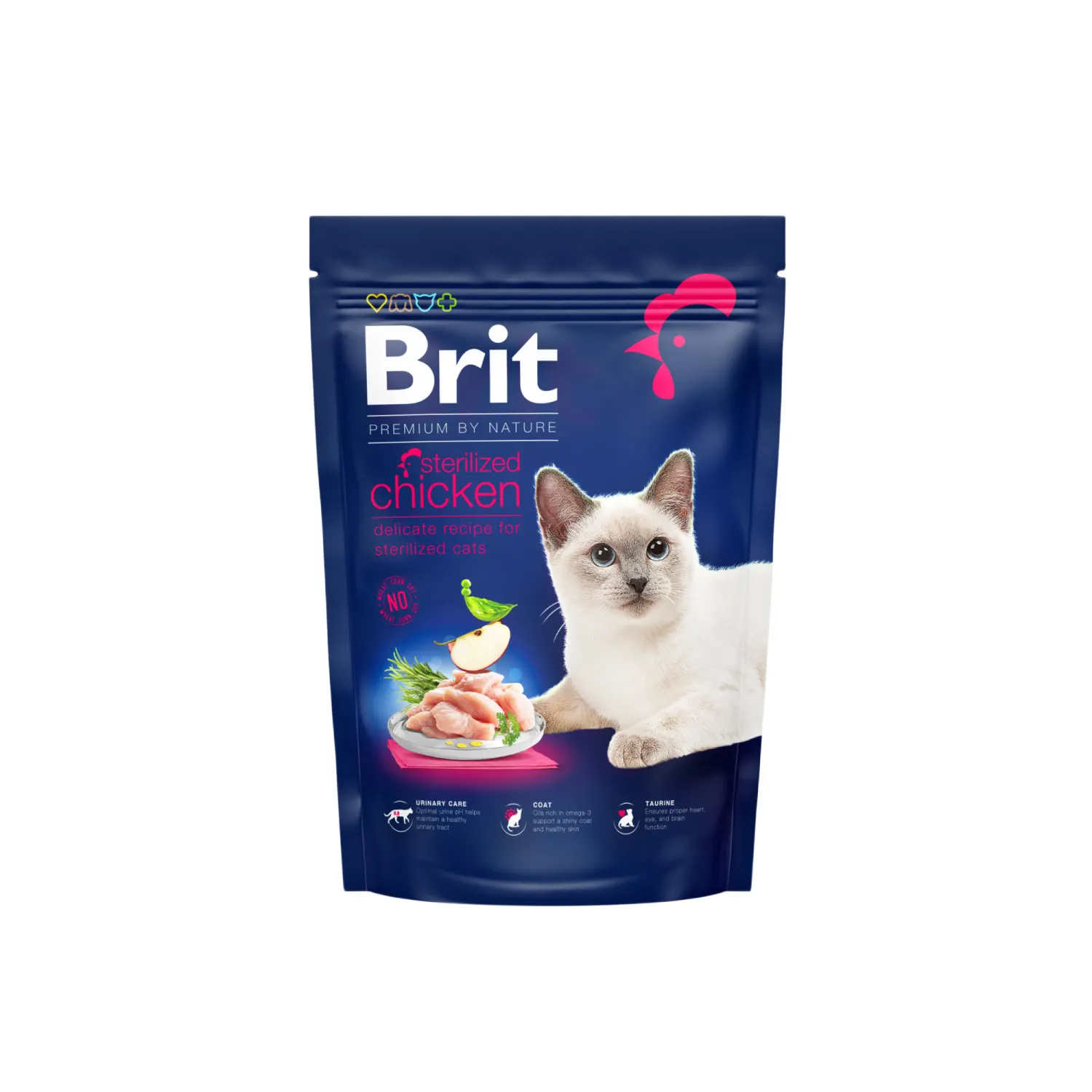 Kačių ėd. BRIT PREM. BY NAT. AD, višt. 800 g