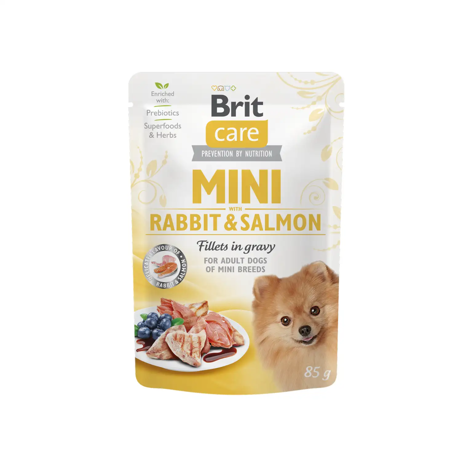 Konserv koertele Brit Care Rab.&Salm. 85g