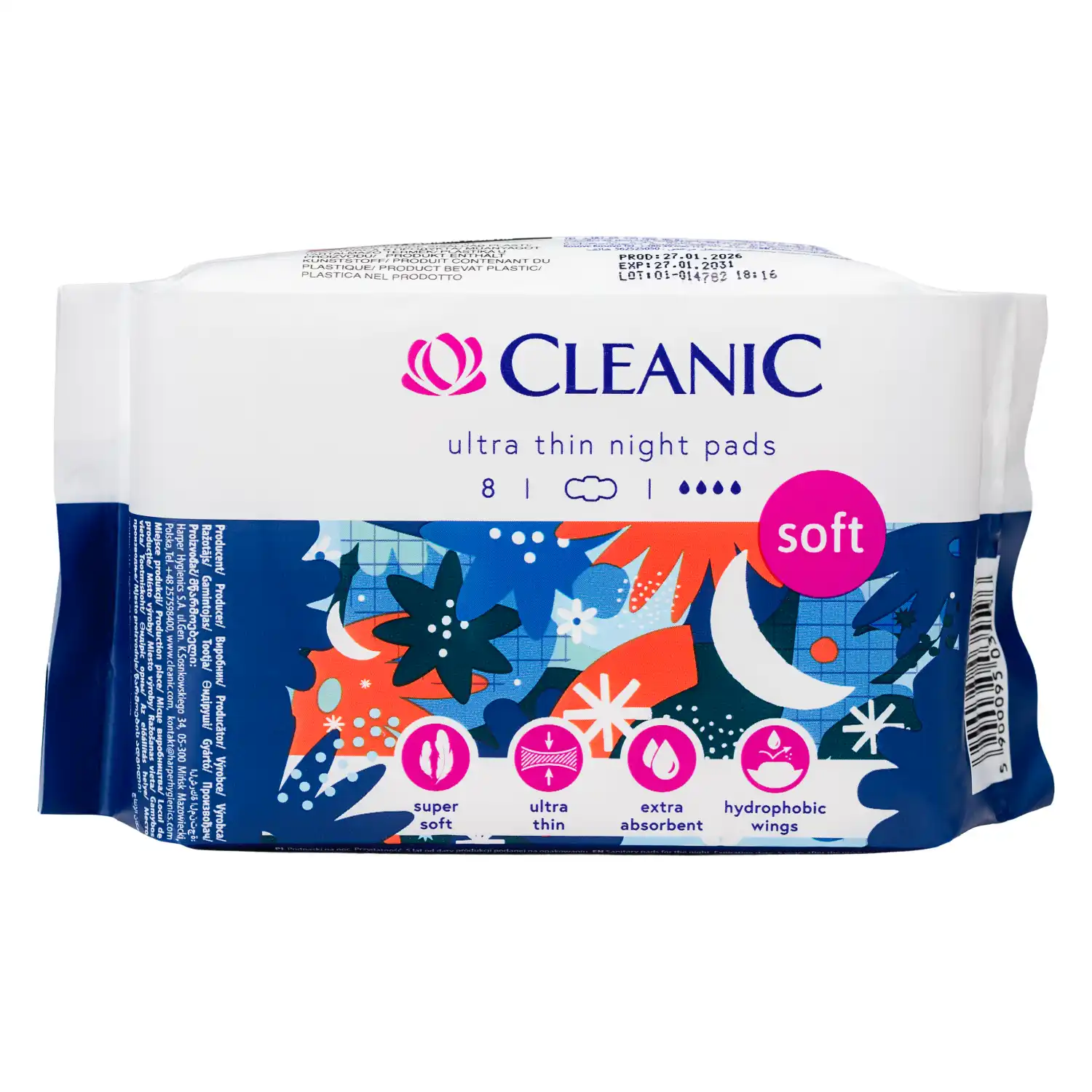 Hügieenisidemed öised Cleanic Soft 8tk