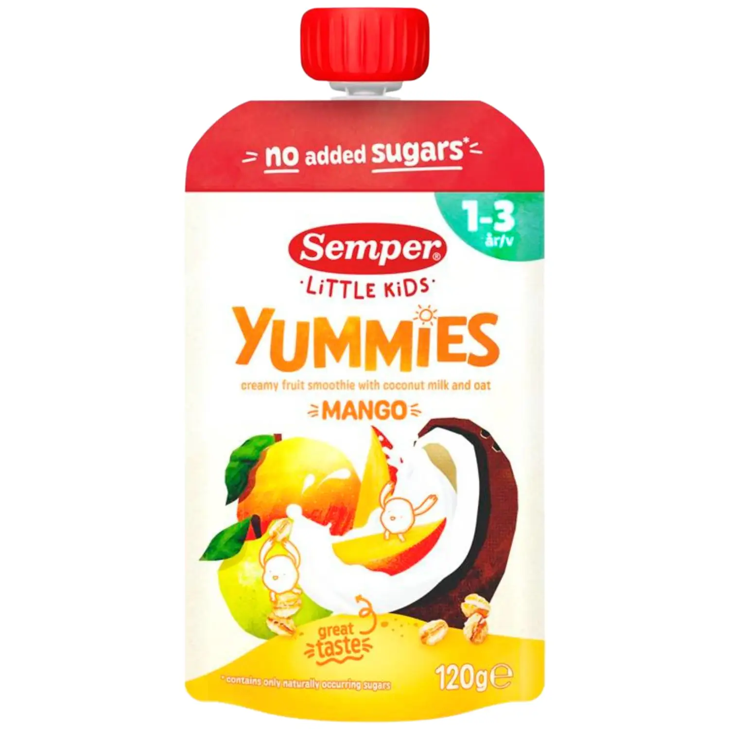 Kokteil. su mangu SEMPER YUM., 12 mėn., 120 g