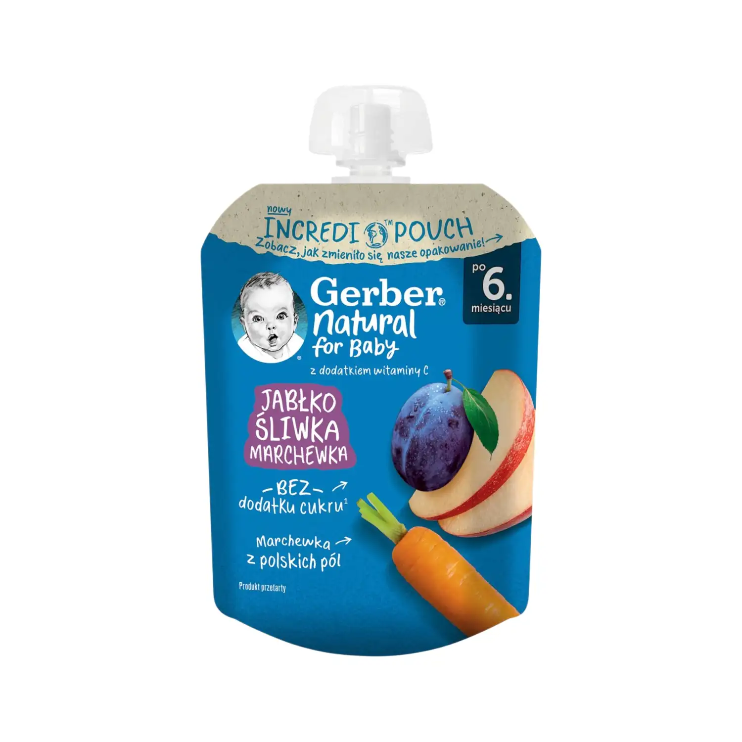 Püree õun-ploom-porgand Gerber 80g