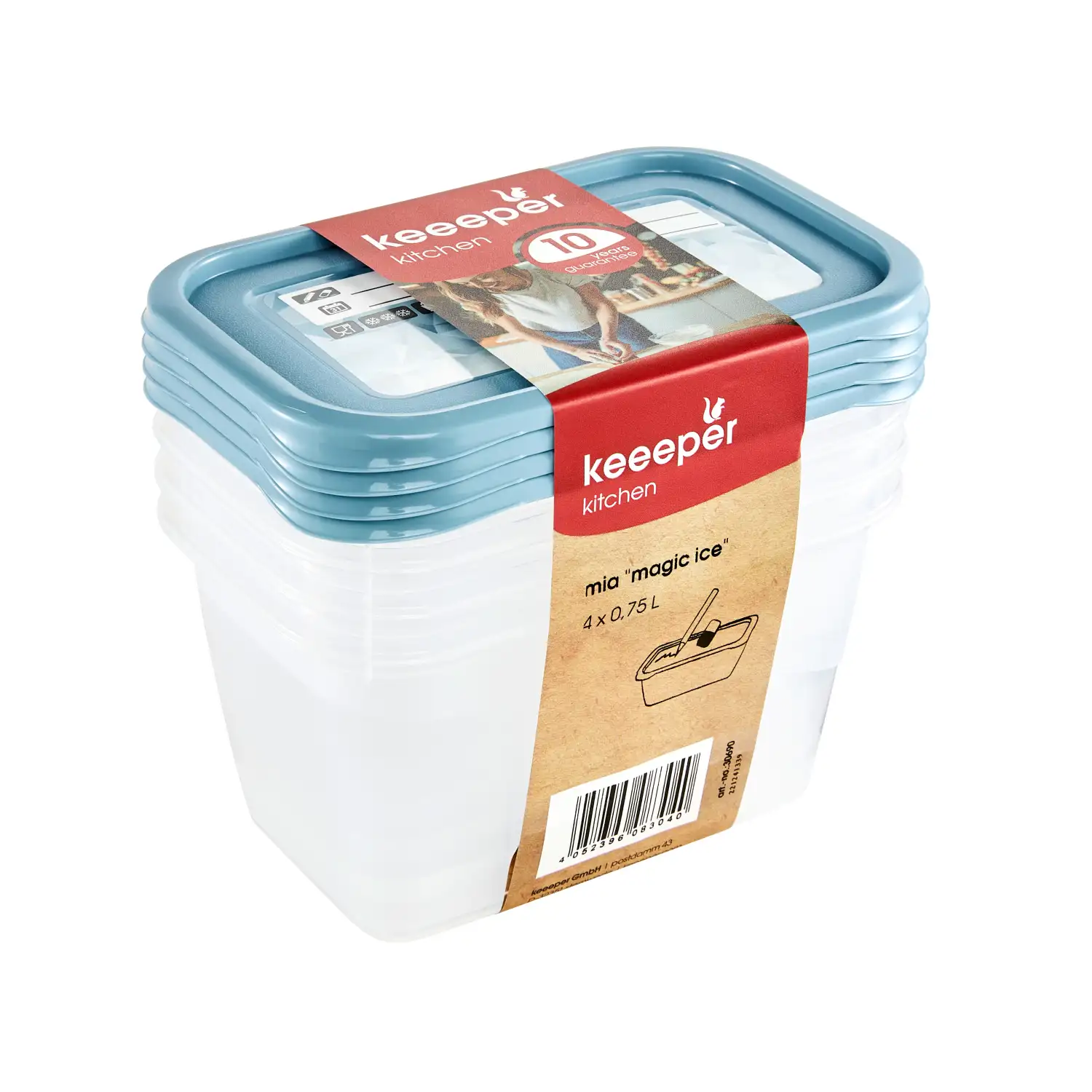 Maisto indeliai Keeeper, 0,75 l, 4 vnt., AW26