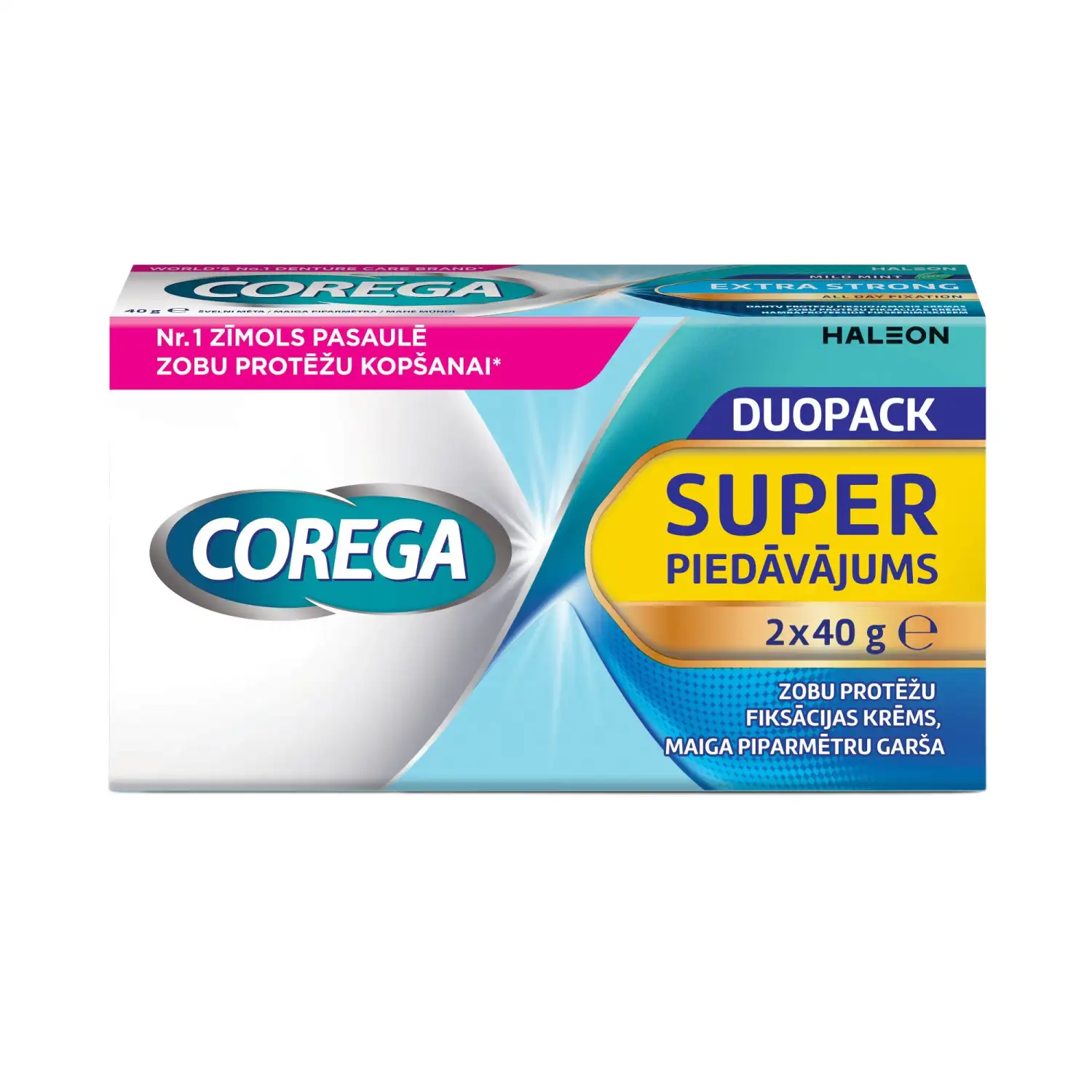 Prot. fiks.kr. Corega E.Str.M. Mint Duo 2x40g