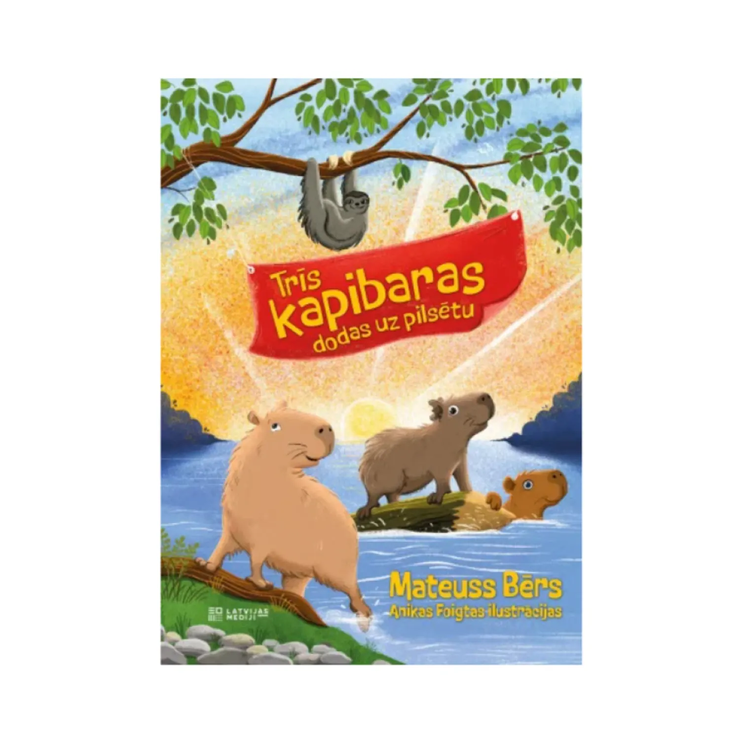 Trīs kapibaras dodas uz pilsētu