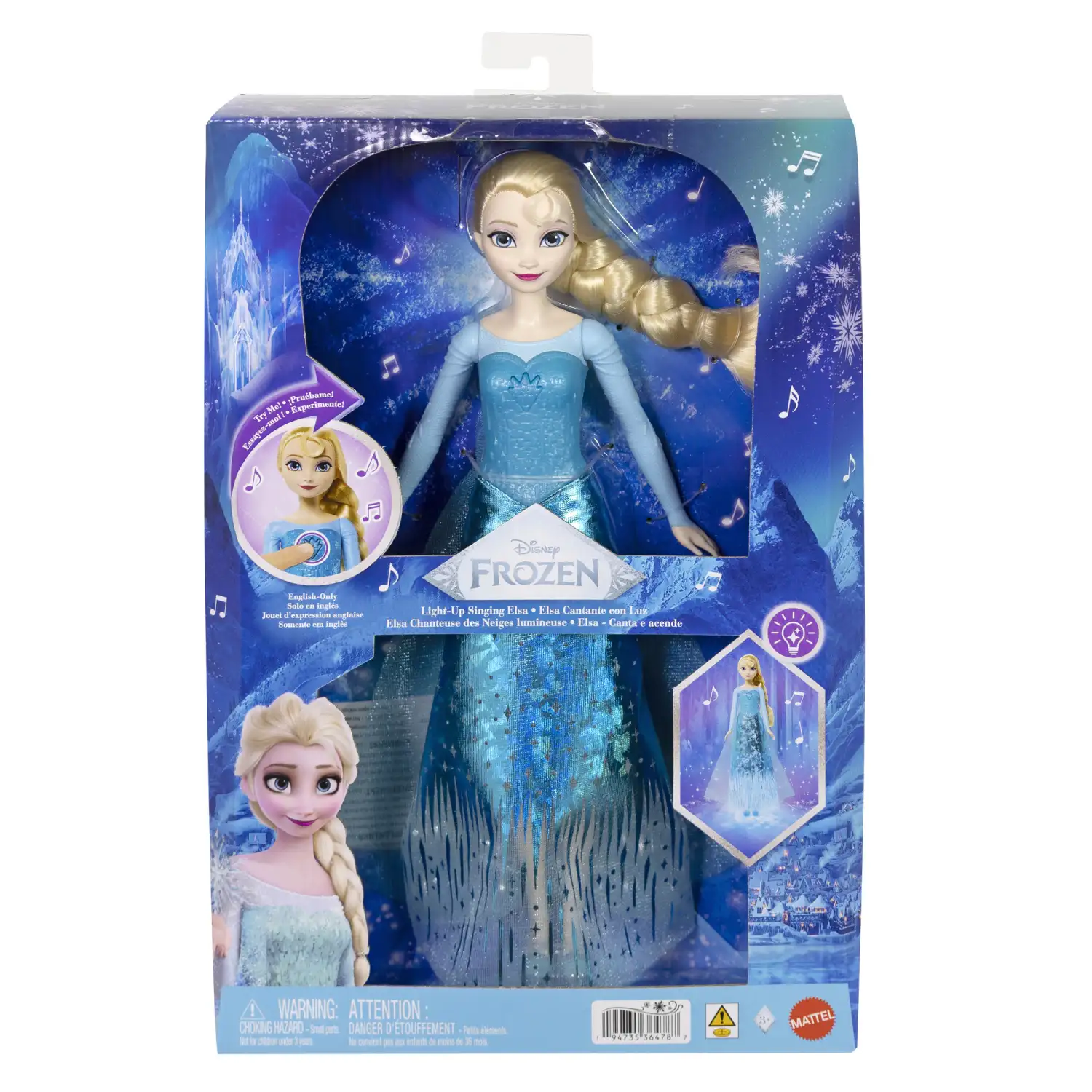 Lėlė DISNEY FROZEN ELSA, švieč. suknele