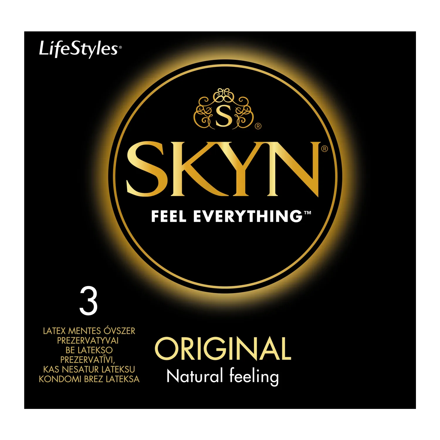 Prezervatyvai LIFESTYLES SKYN, 3 vnt.