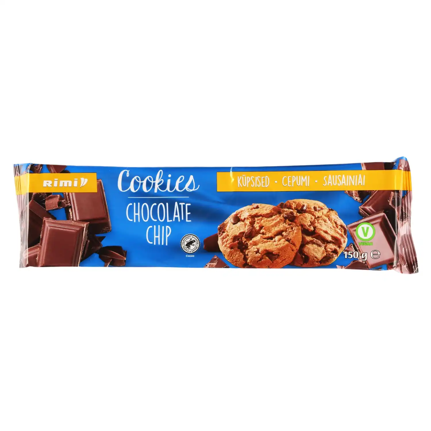Sausainiai su šokolado gabalėliais RIMI, 150g