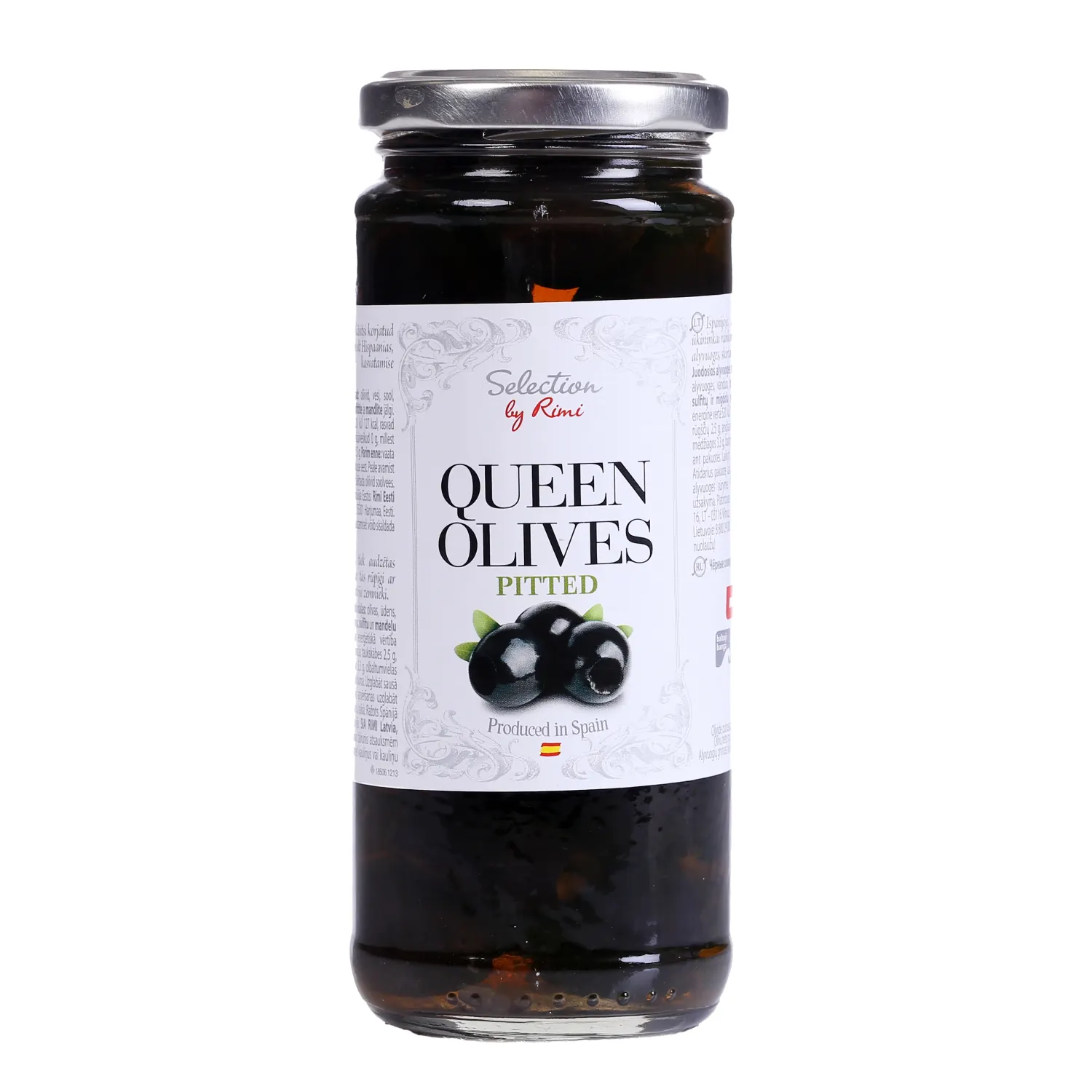 Melnās olīvas Selection bez kauliņ. 345g/160g