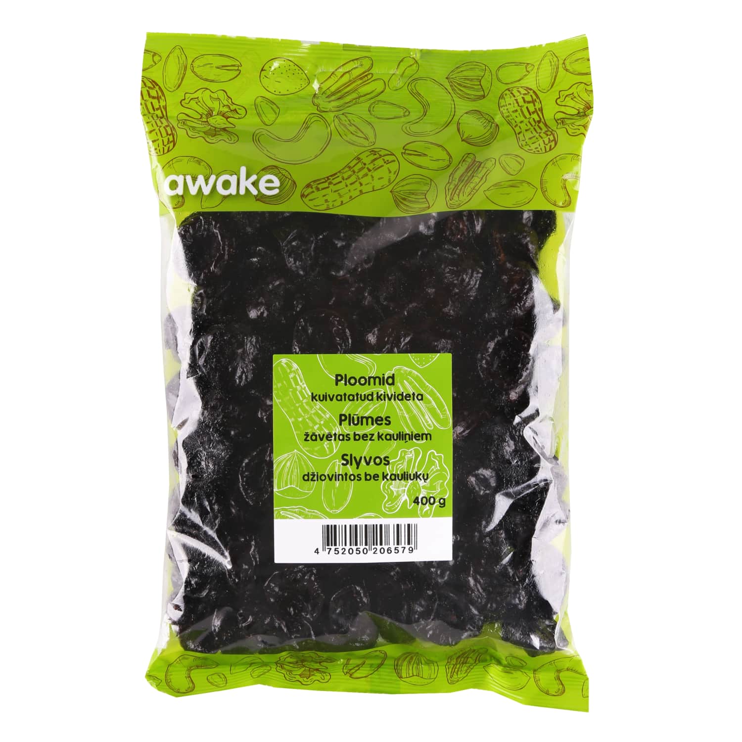 Žāvētas plūmes Awake bez kauliņiem 400g