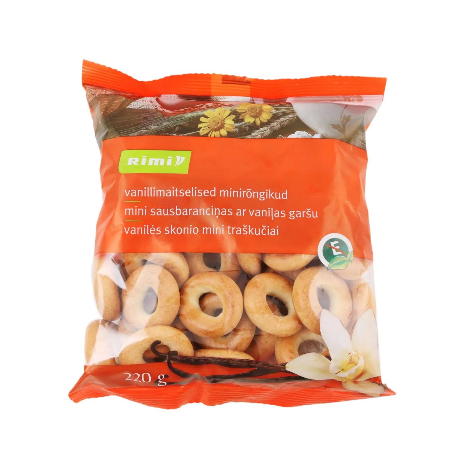 Vanilės skonio mini traškučiai RIMI, 220g