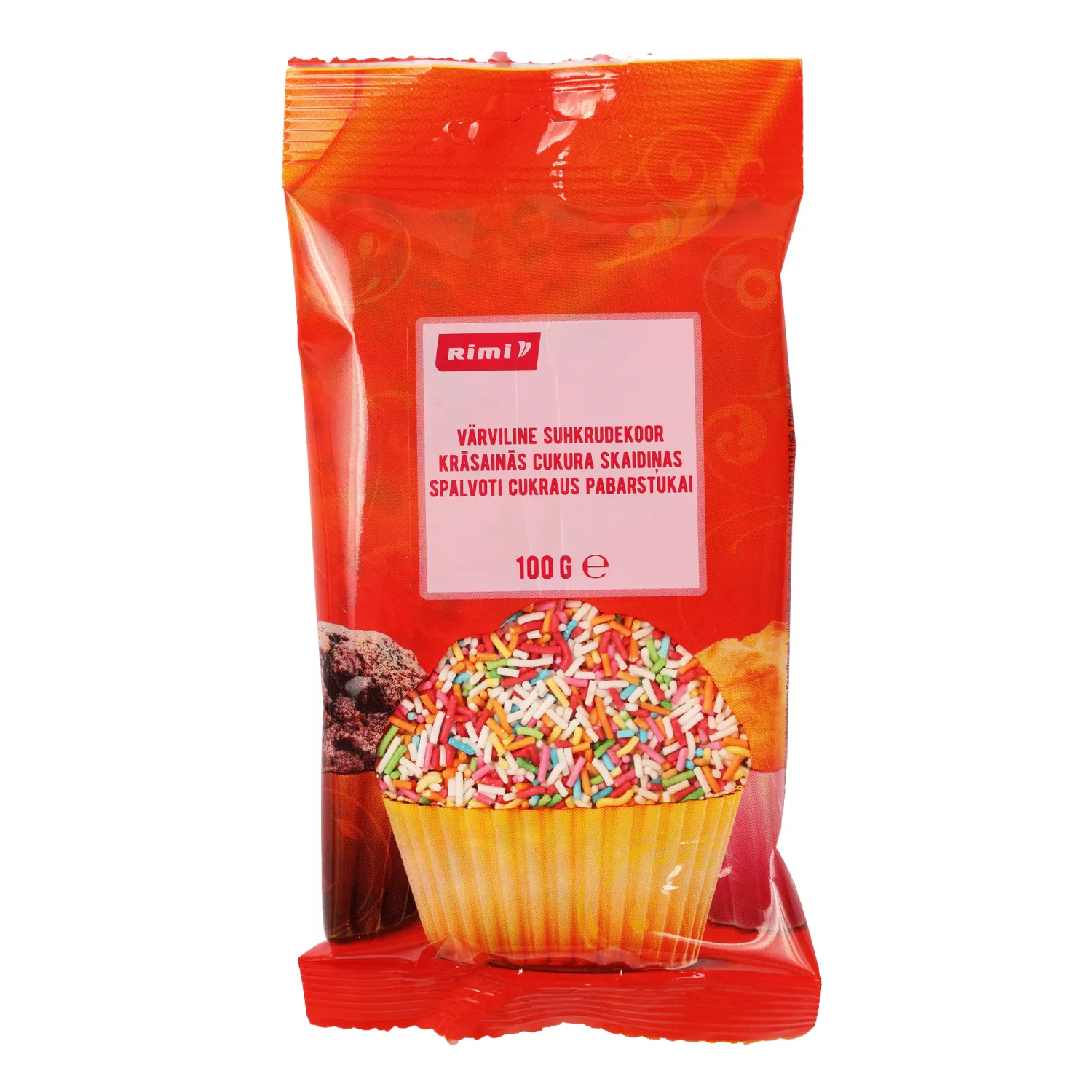 Spalvoti cukraus pabarstukai RIMI, 100g